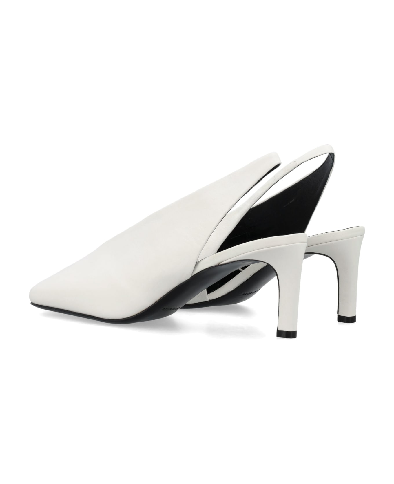Jil Sander High-heeled Slingback Pumps - PORCELAIN