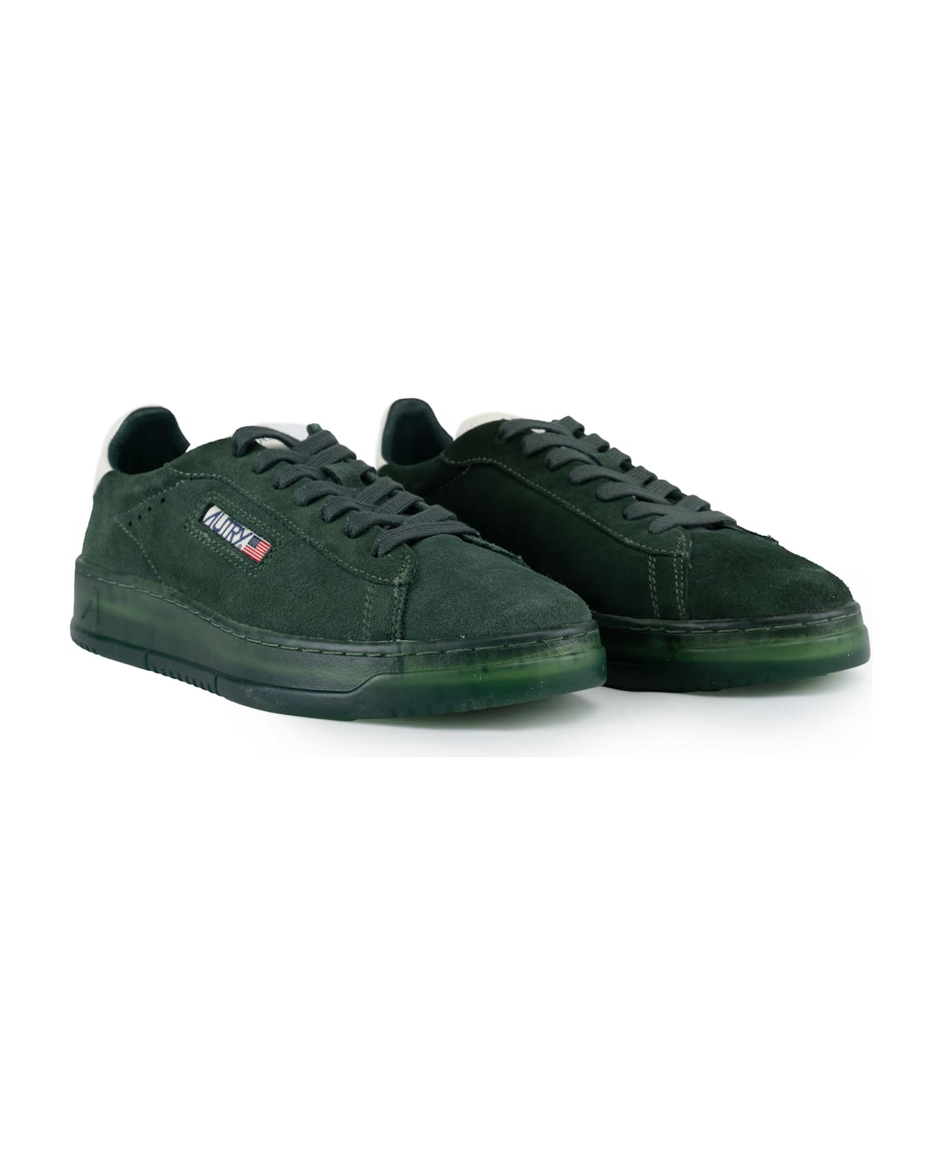 Autry Dallas Low Sneakers In Suede - Suede/leat bottle/marsh