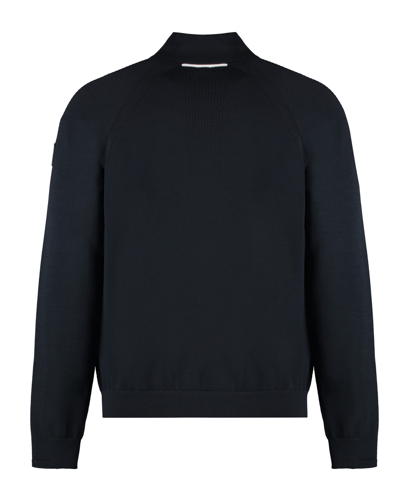 Hugo Boss Cotton Blend Turtleneck Sweater - blue