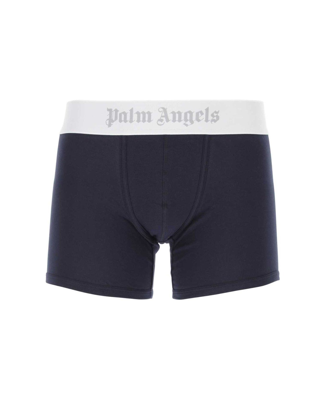 Palm Angels Two-pack Logo-waistband Stretch Boxers - navy ショーツ