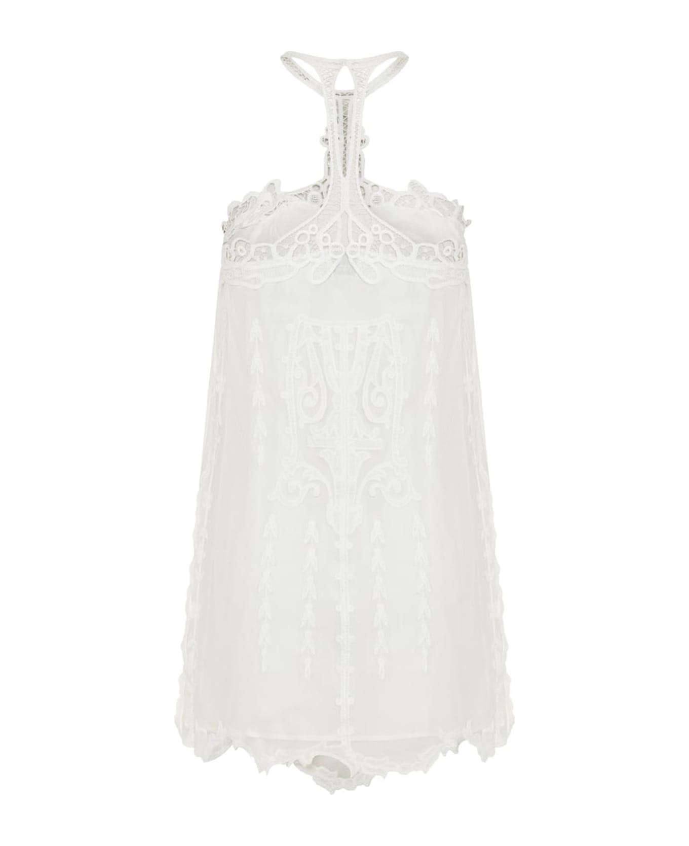 Isabel Marant White Sheer Short Dress - White
