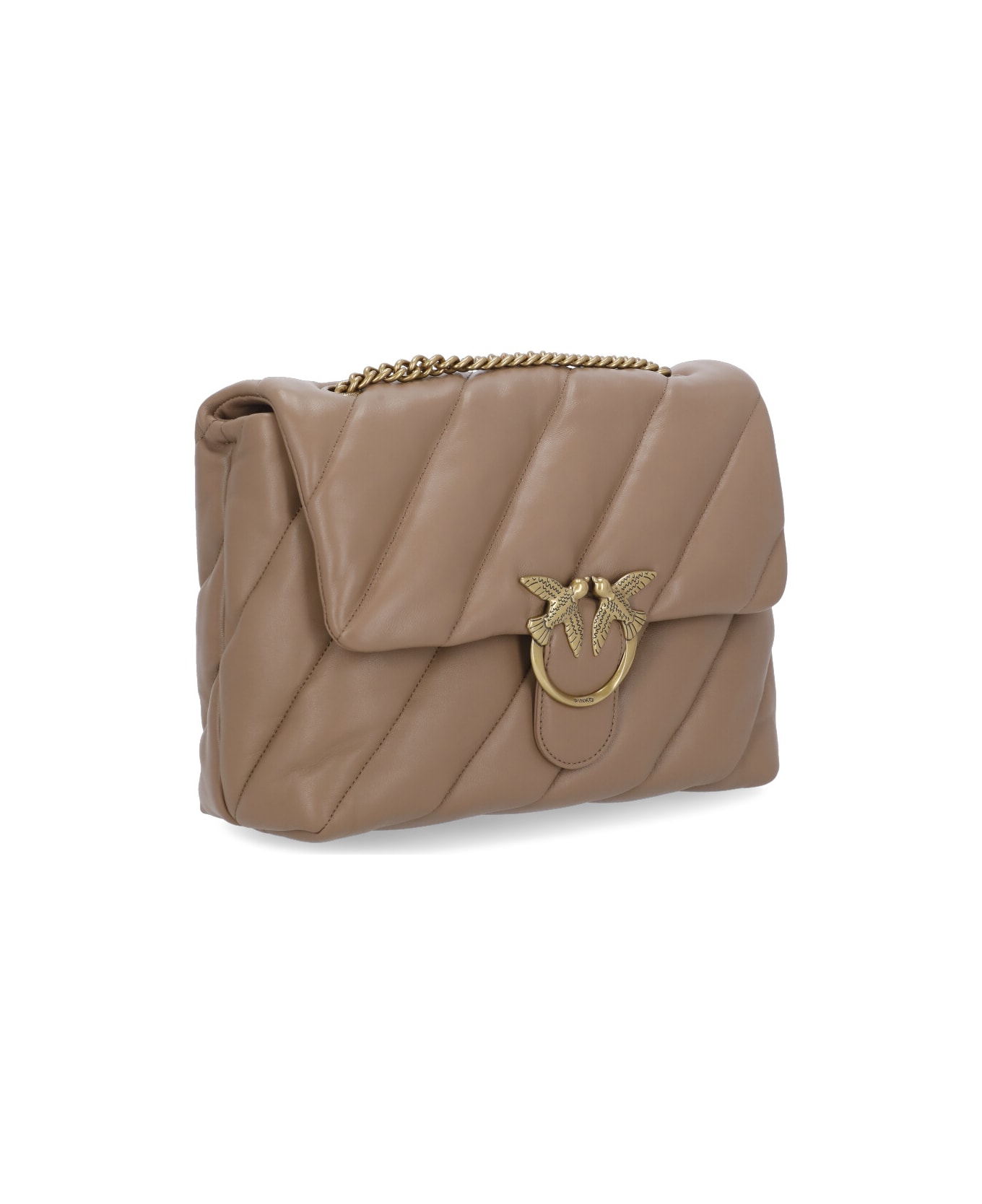 Pinko Love Puff Shoulder Bag - Beige