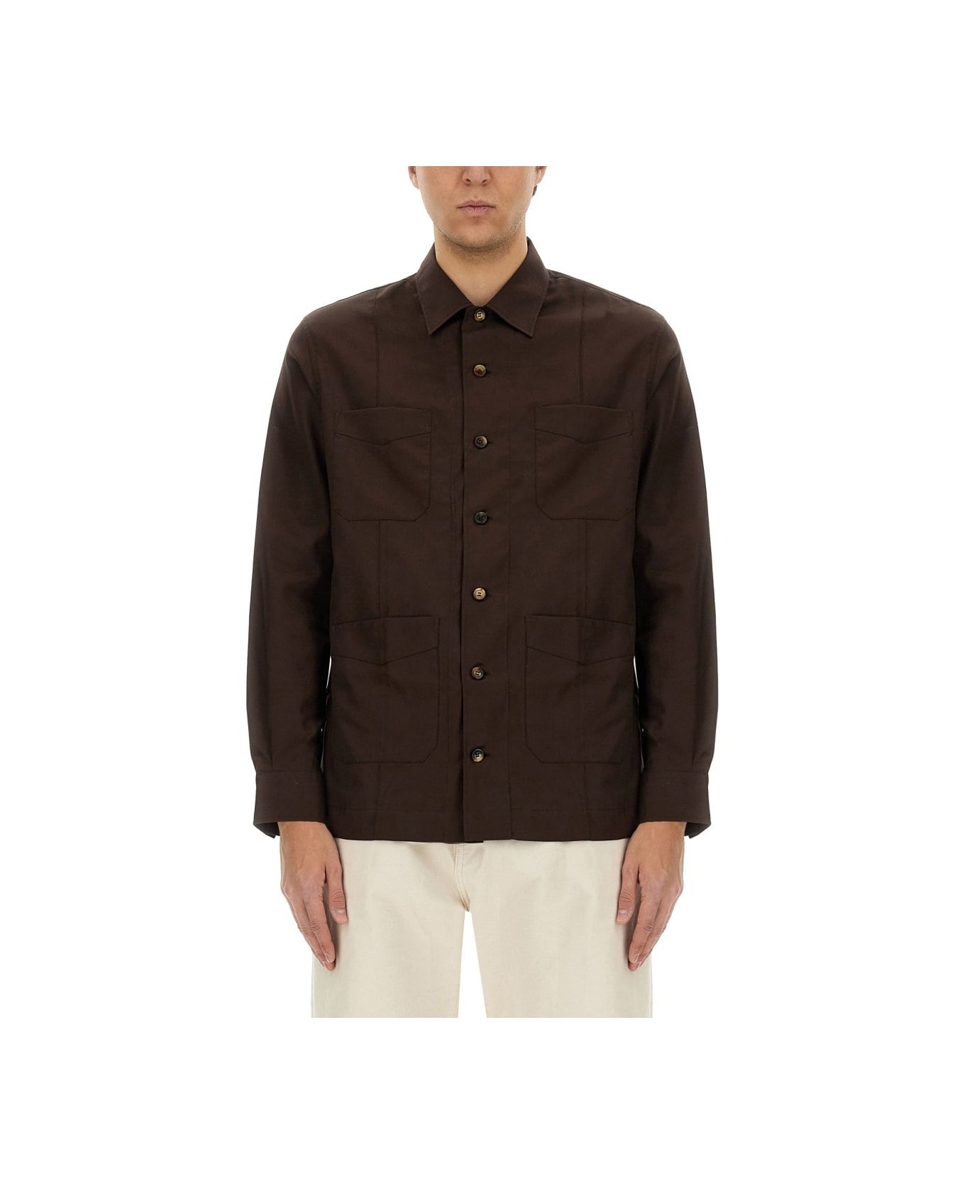 Brunello Cucinelli Cotton Shirt - BROWN