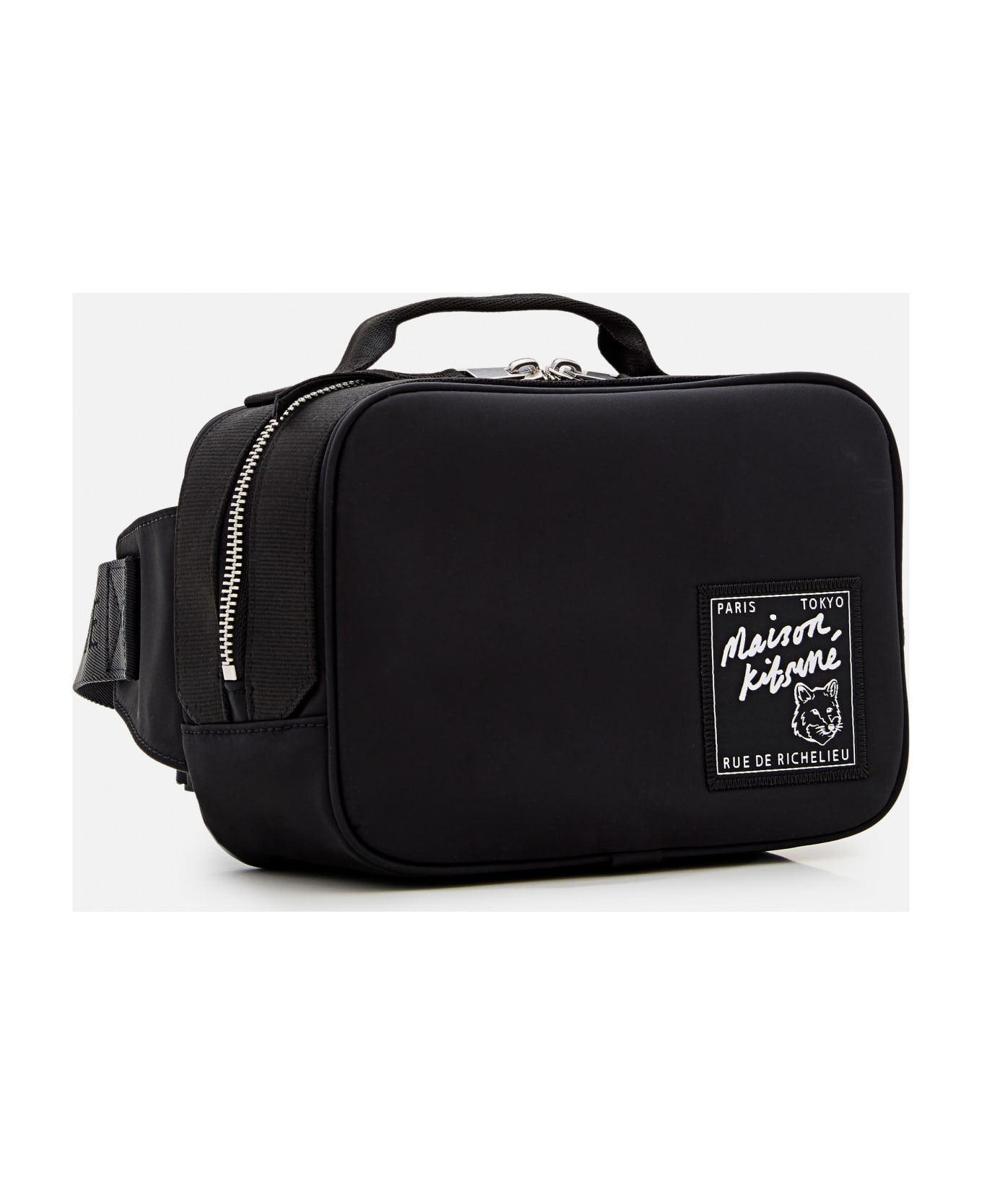 Maison Kitsuné "the Traveller" Nylon Bum Bag - Black
