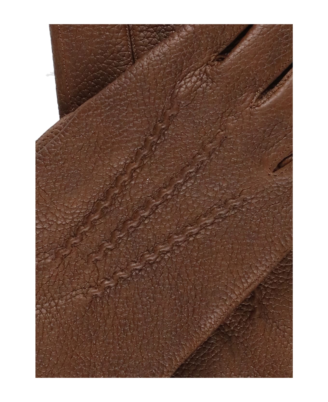 Orciani Drummed Gloves - Brown