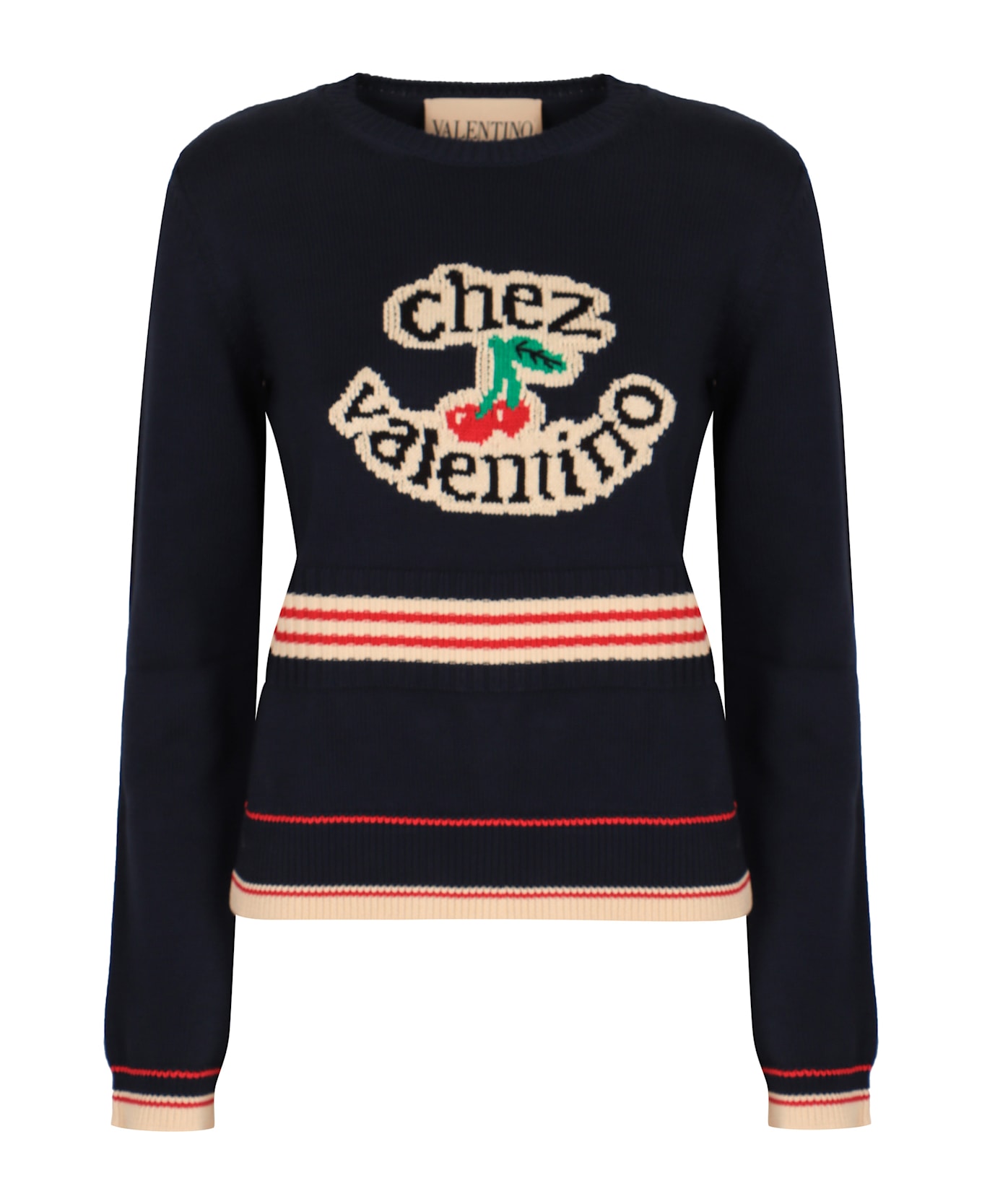 Valentino Garavani Cotton Crew-neck Sweater - blue