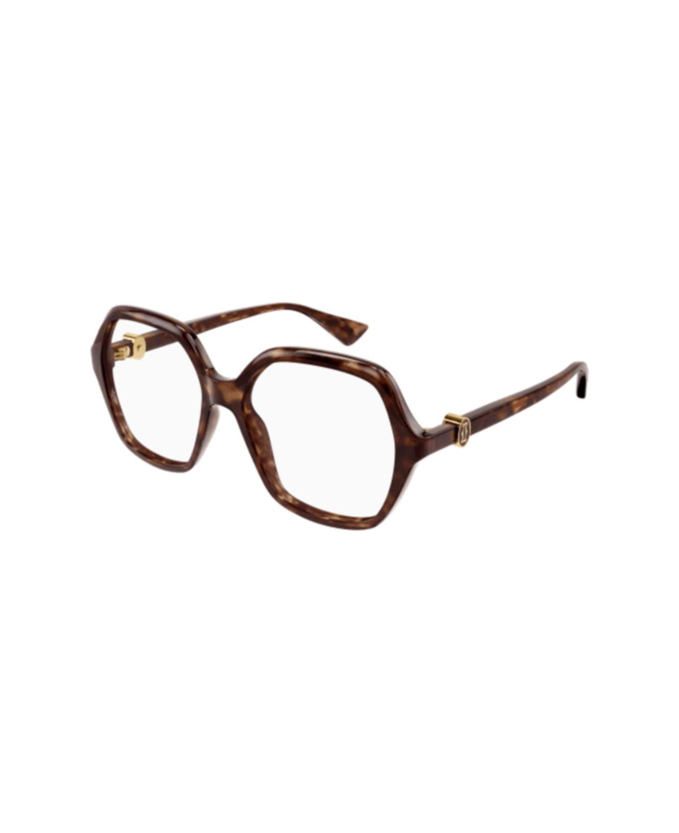 Cartier Eyewear Geometric Frame Glasses - 002 havana havana transpa