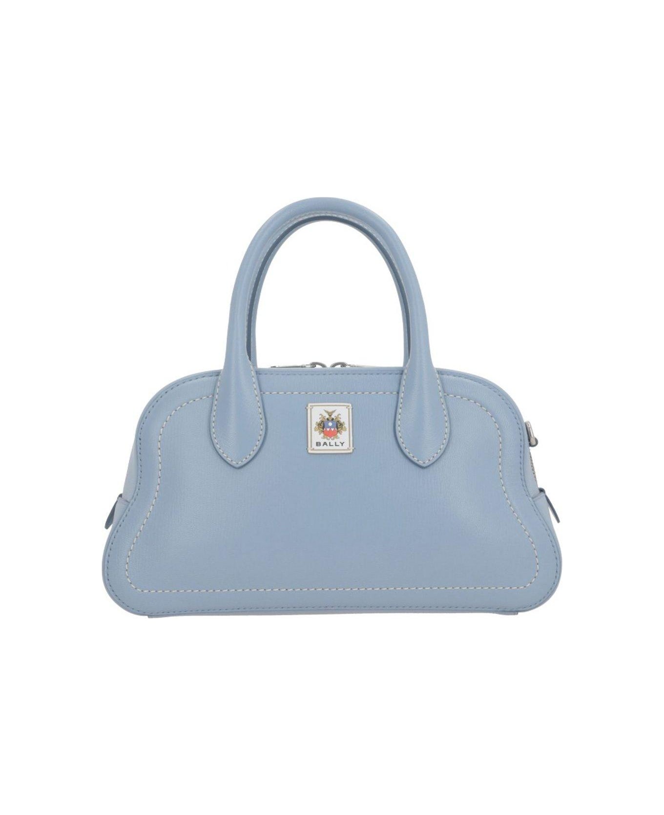 Bally Top Handle Tote Bag - Gnawed Blue
