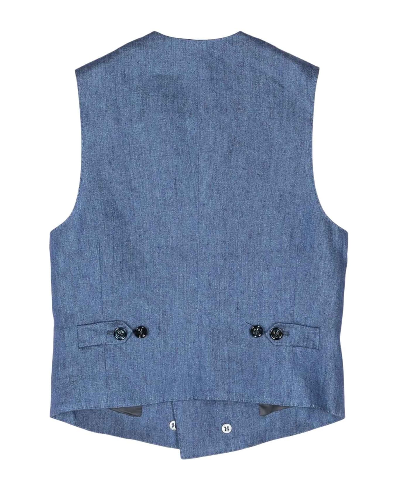 Brunello Cucinelli Blue Vest Boy - Blu