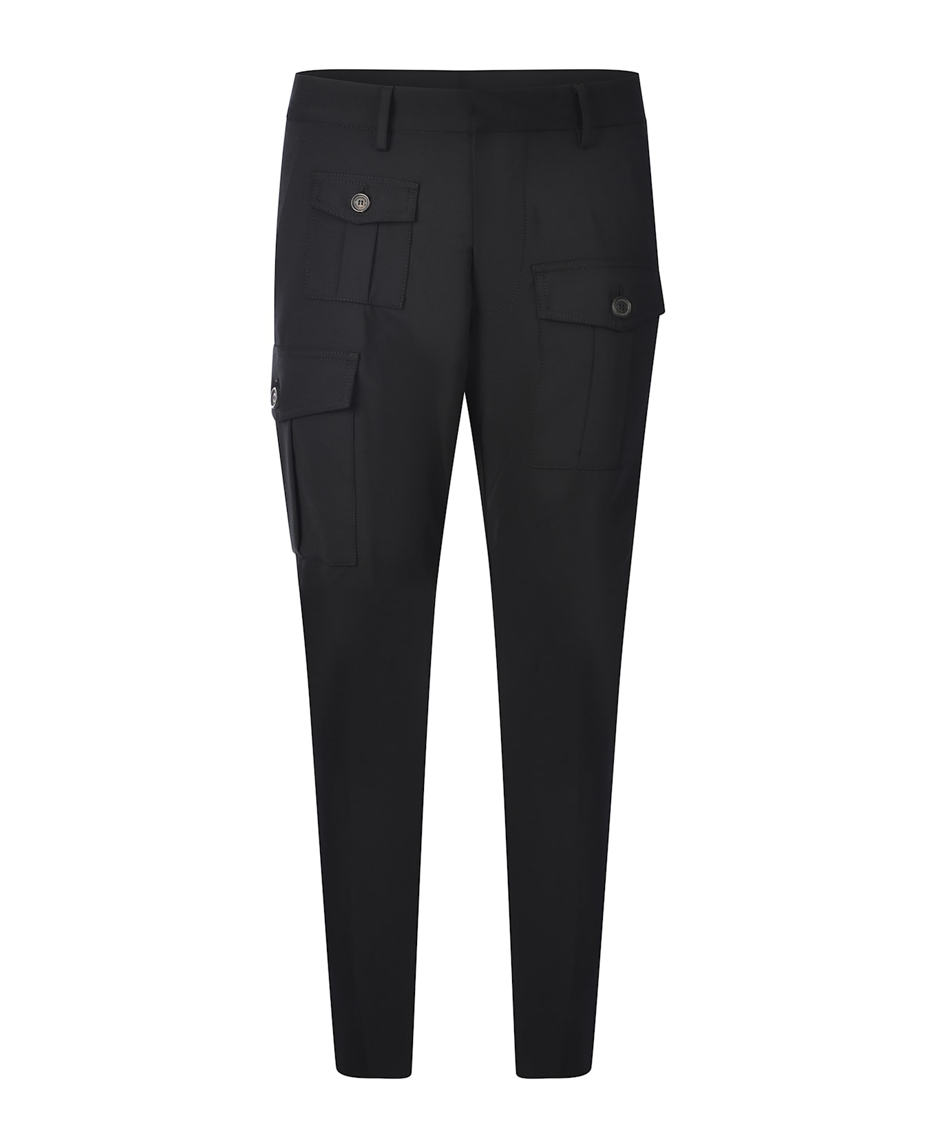 Dsquared2 Trousers Dsquared2 "sexy Cargo" Made Of Wool - Black