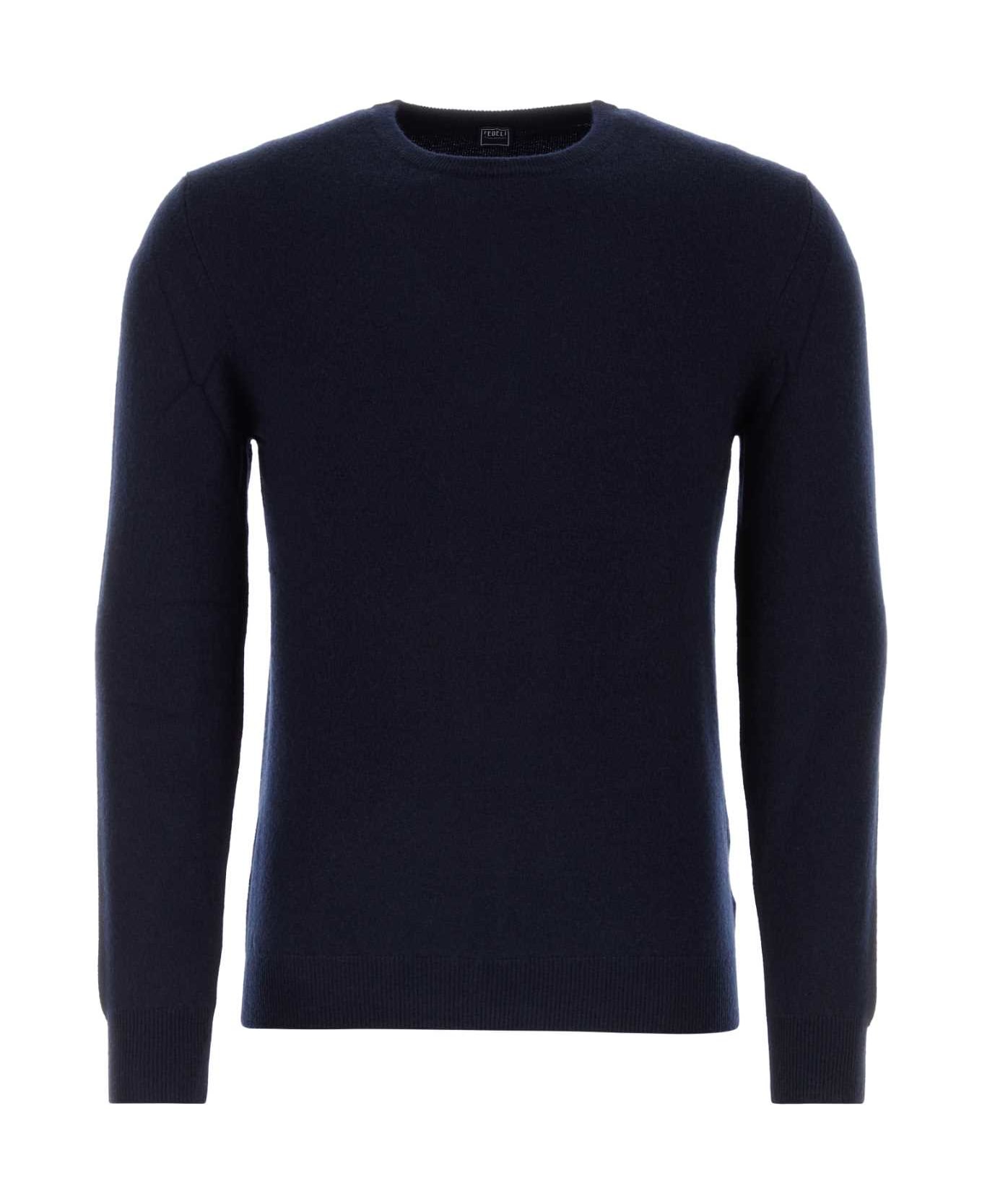 Fedeli Midnight Blue Cashmere Sweater - BLUSCURO