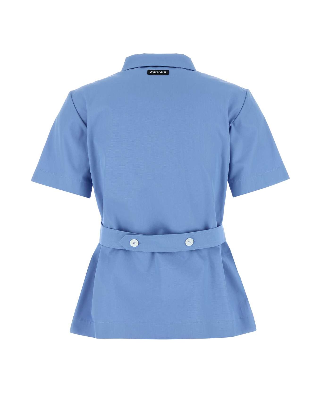 Cerulean Blue Poplin Shirt