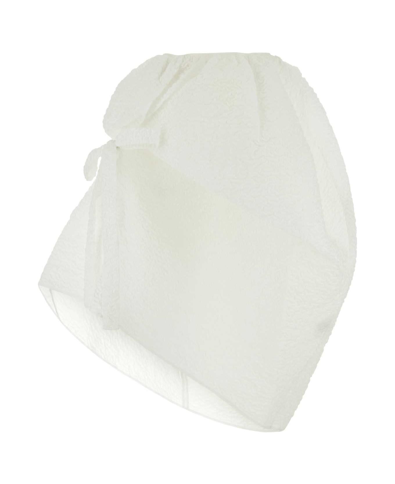 Cecilie Bahnsen White Polyester Blend Skirt - WHITE