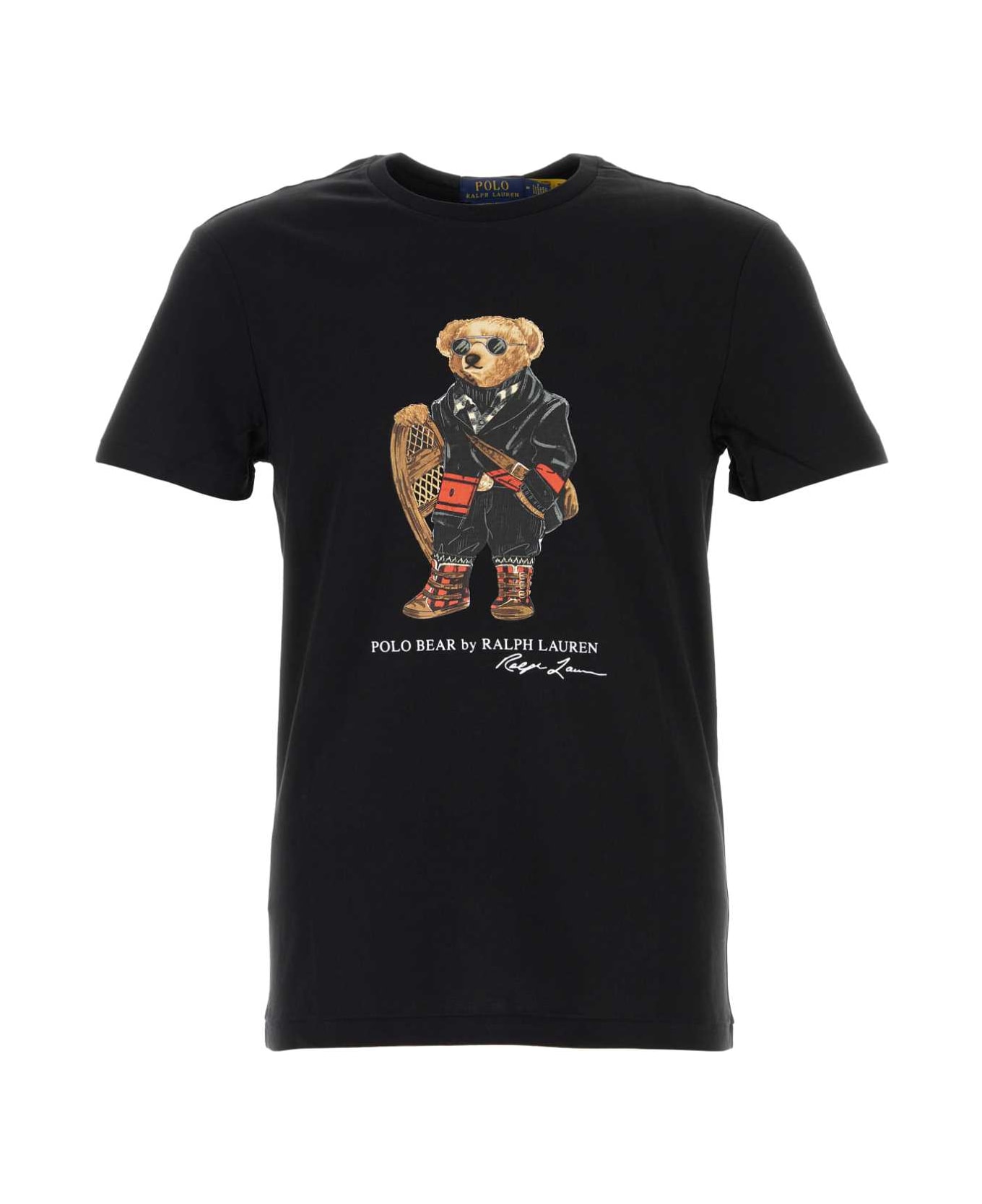 Polo Ralph Lauren Black Cotton T-shirt - FA25POLOBLACKHOLIDAY