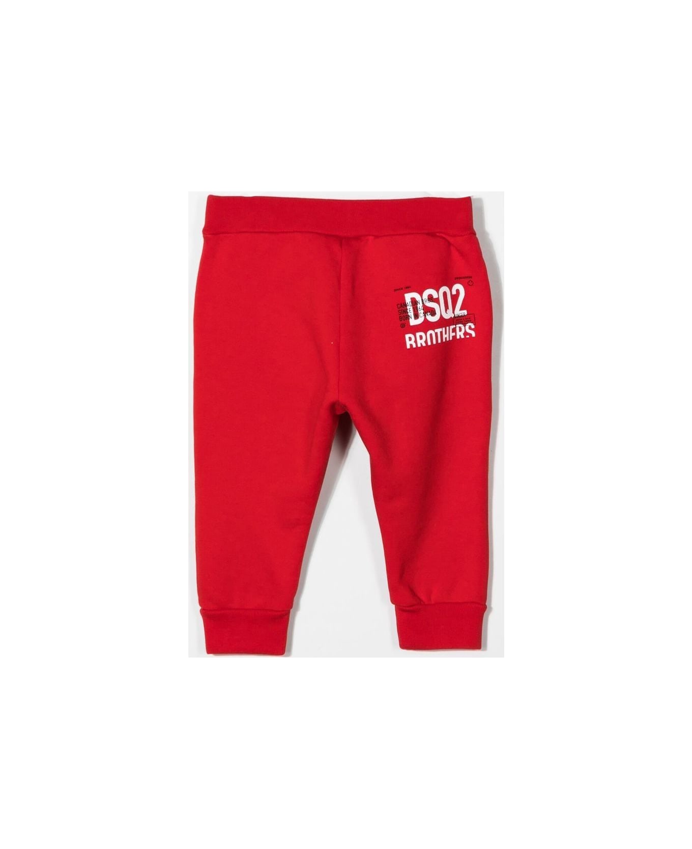 Dsquared2 Trousers With Print - Red ボトムス