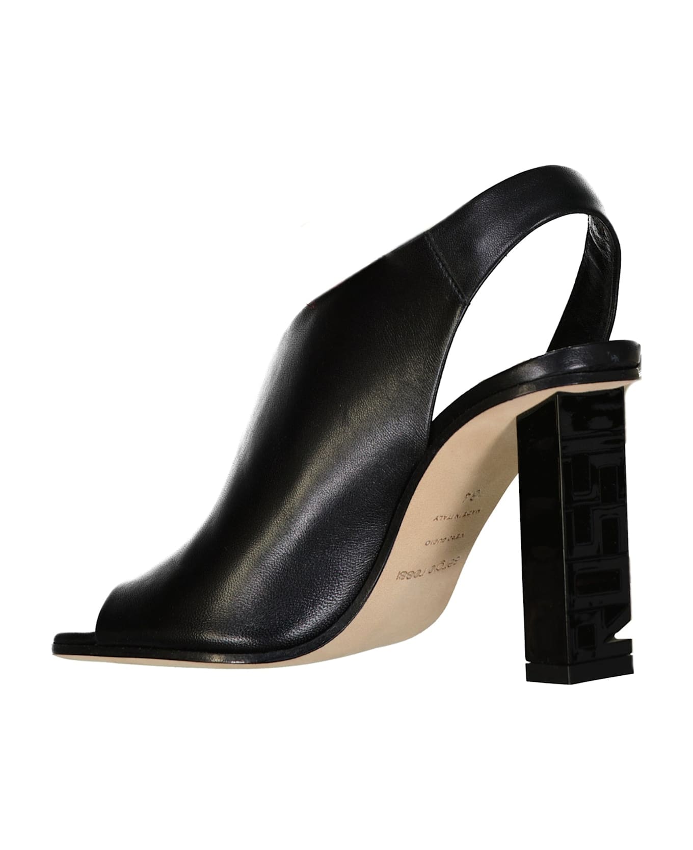 Sergio Rossi Leather Sandals - Black