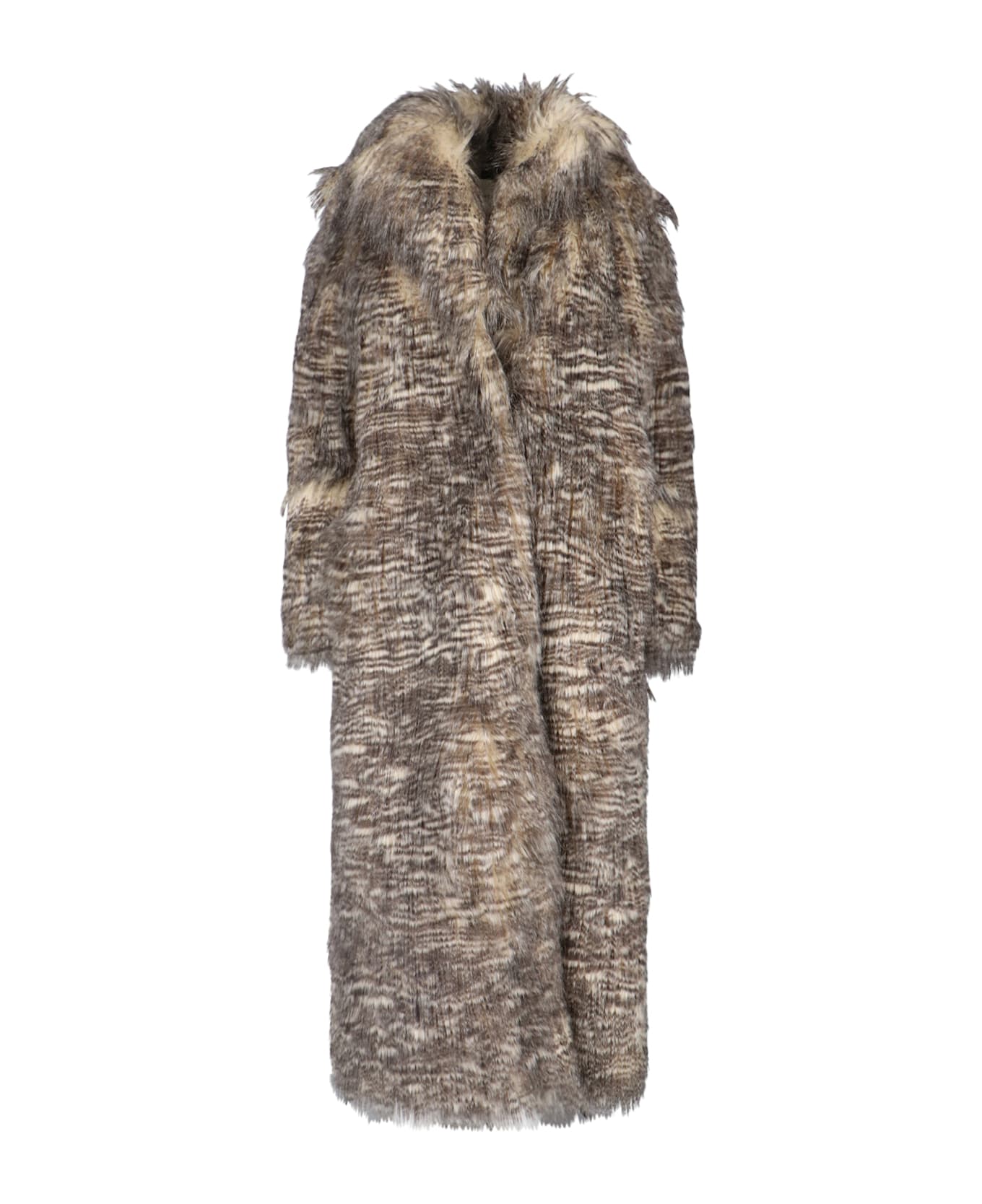 Entire Studios Single-breasted Faux Fur Coat - NATURAL
