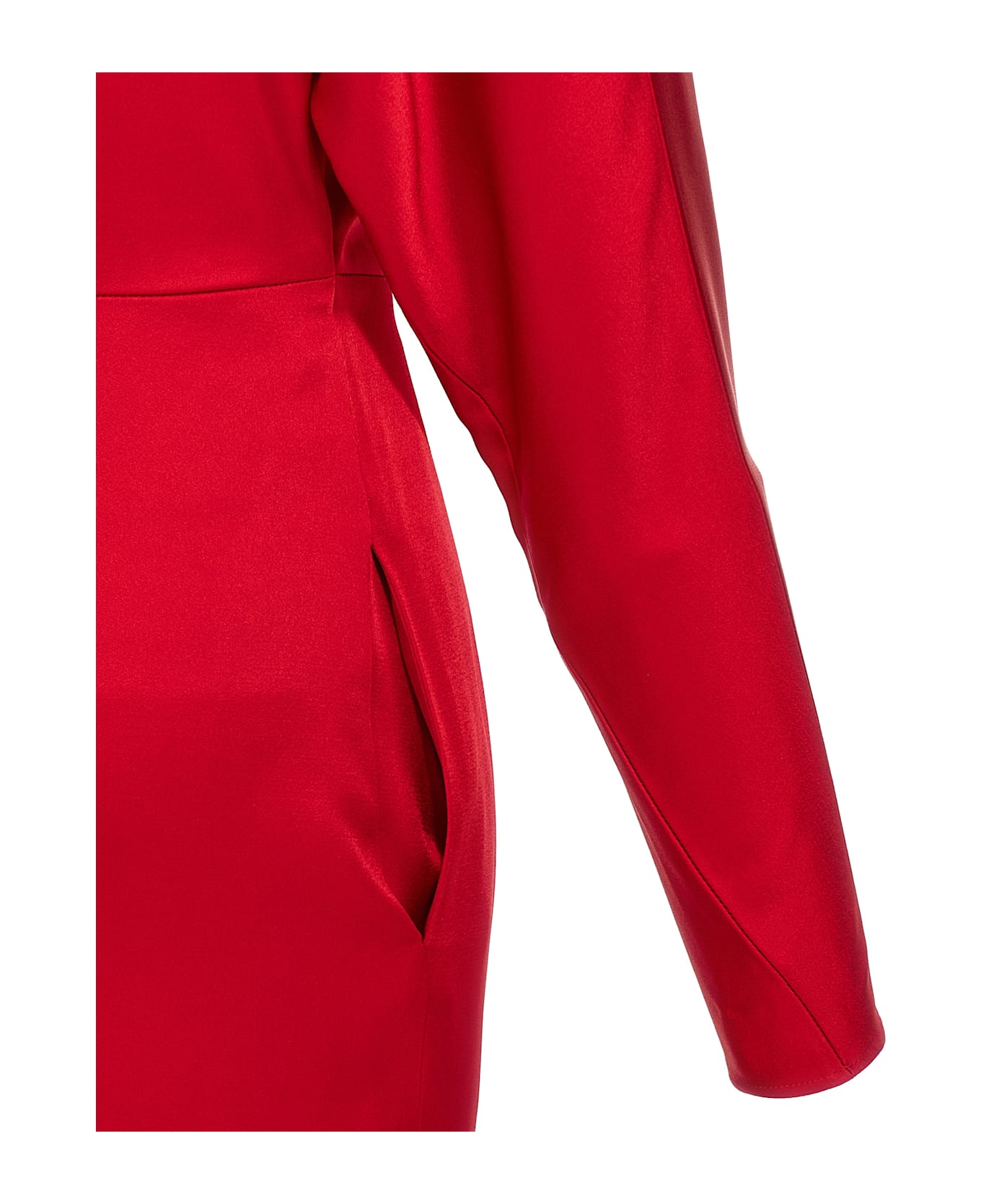 Stella McCartney 
satin Twist Midi
 Dress - Red