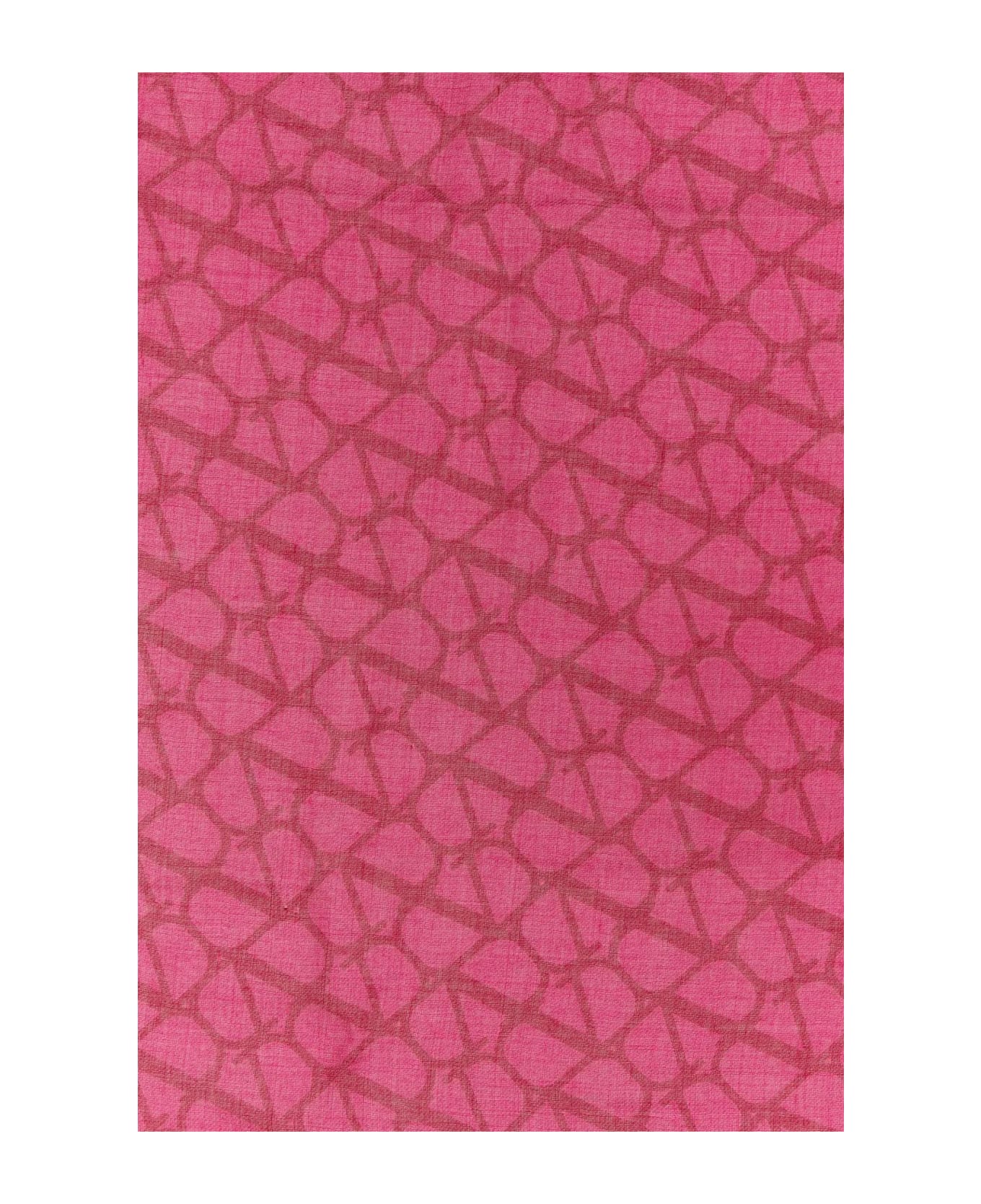 Valentino Garavani Embroidered Cashmere Blend Scarf - Pink pp スカーフ＆ストール