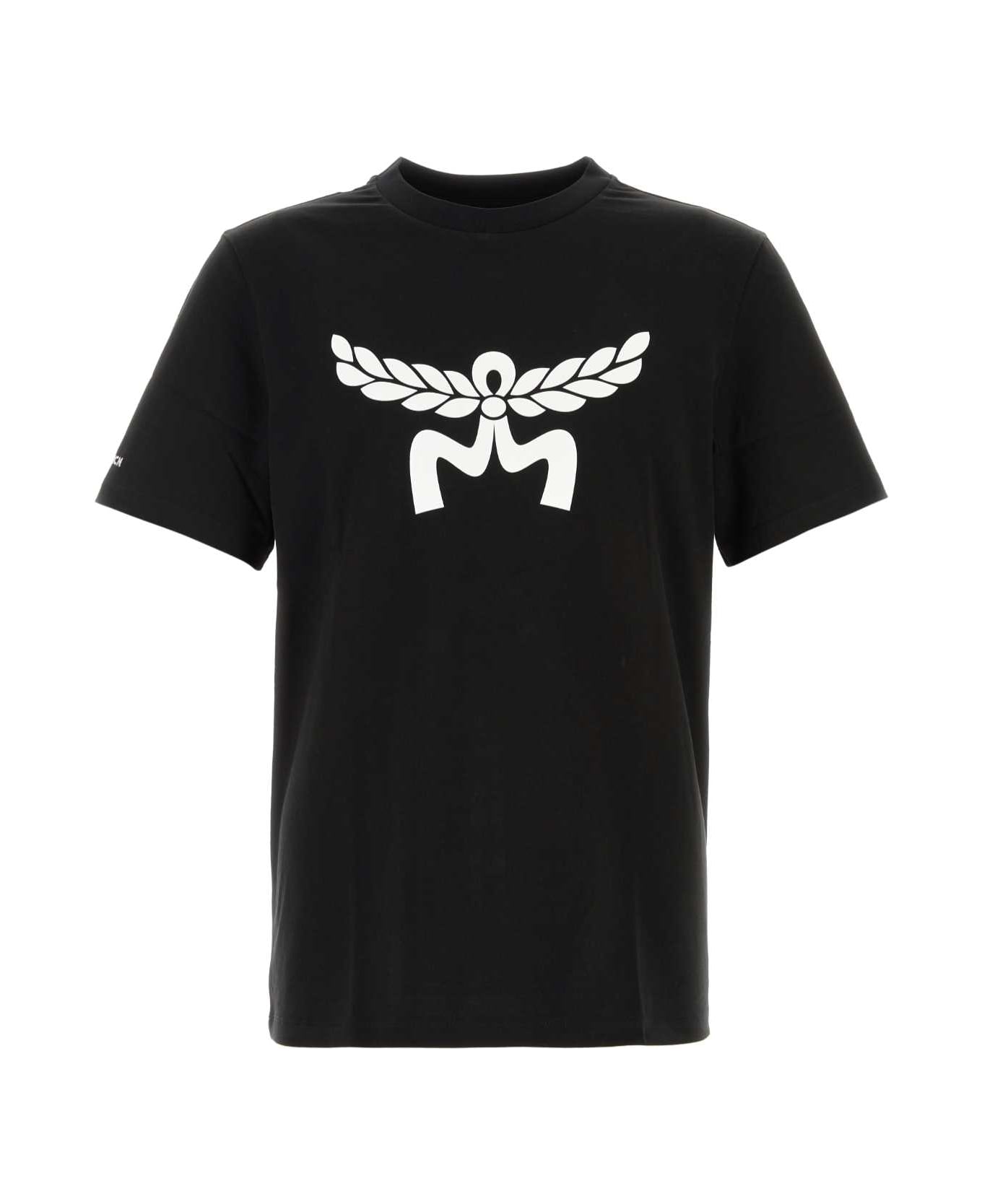 MCM Black Cotton T-shirt - Black