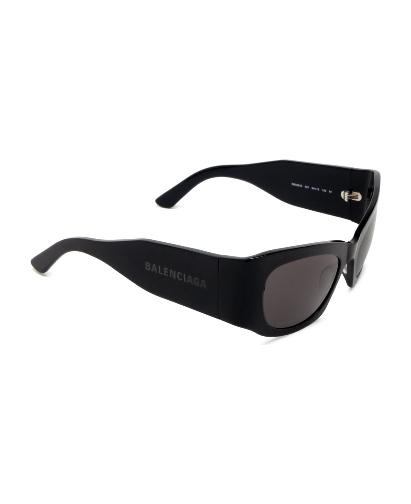 Balenciaga Eyewear Flat Temple Logo Sided Sunglasses - Black サングラス