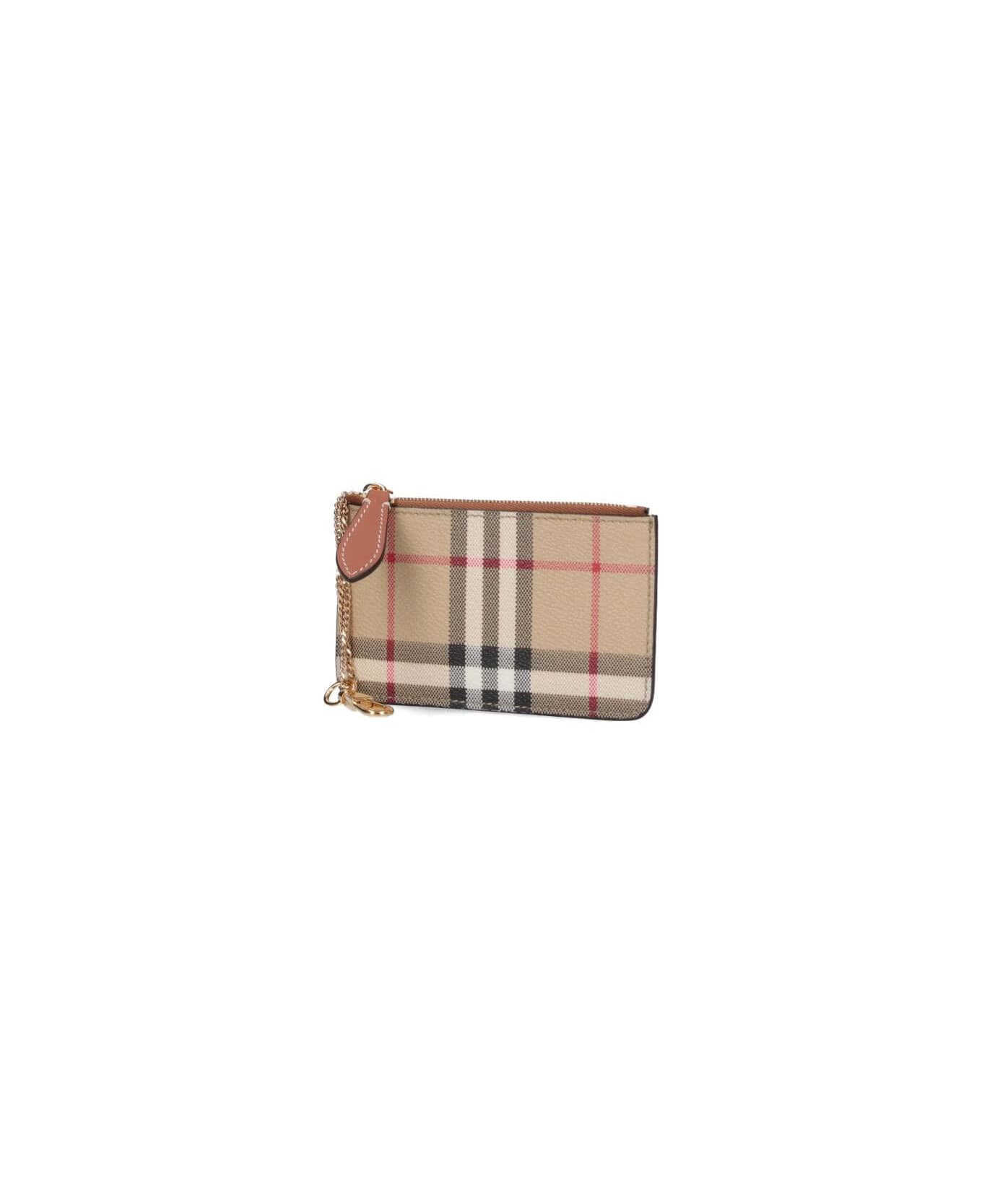 Burberry 'check' Zip Purse - ARCHIVEBEIGE