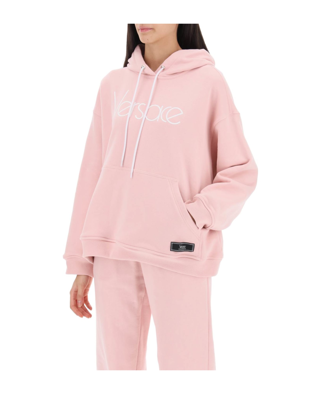 Versace Hoodie With 1978 Re-edition Logo - PINK WHITE (Pink) フリース