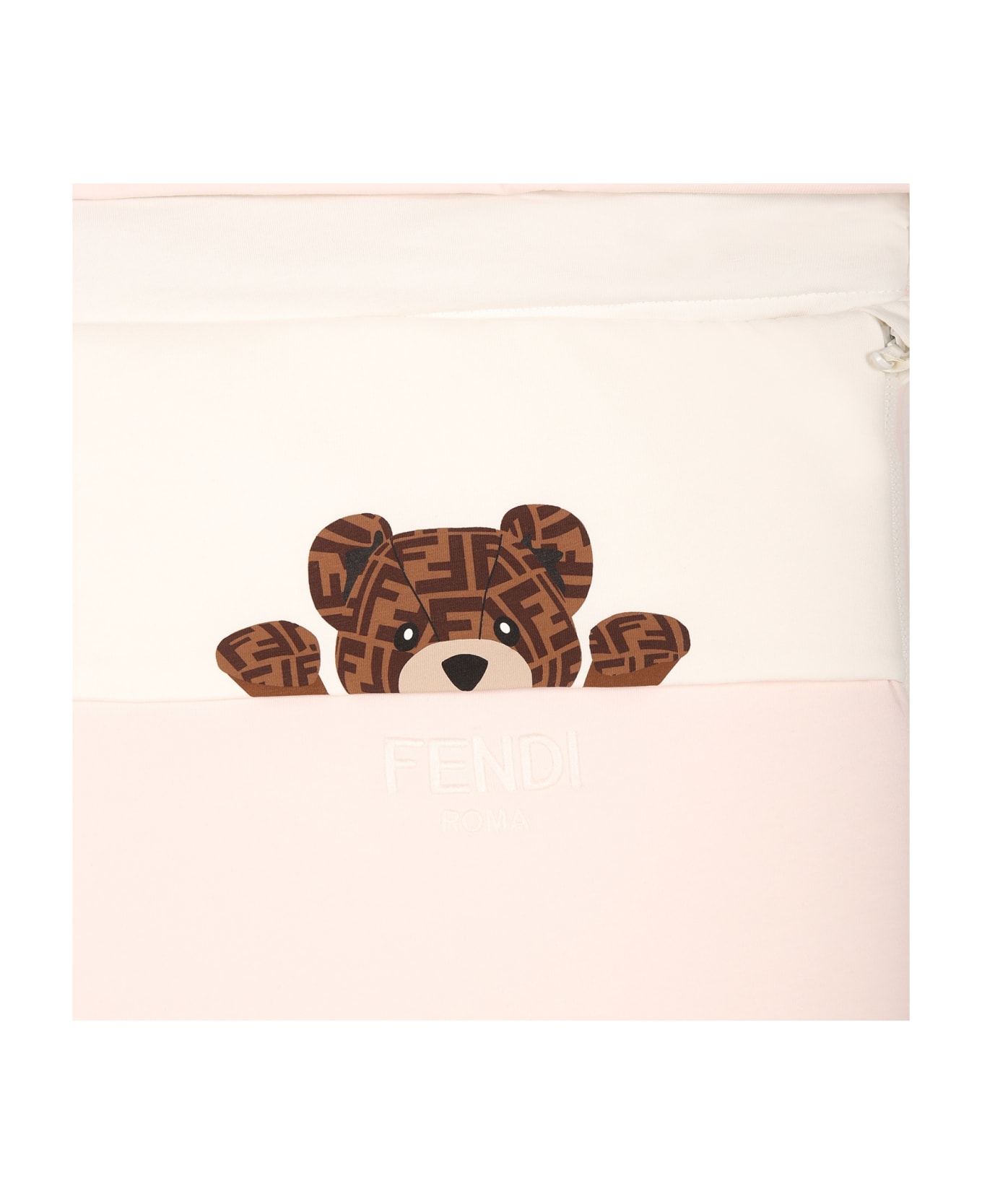 Fendi Pink Sleeping Bag For Baby Girl With Bear And Fendi Logo - Pink アクセサリー＆ギフト