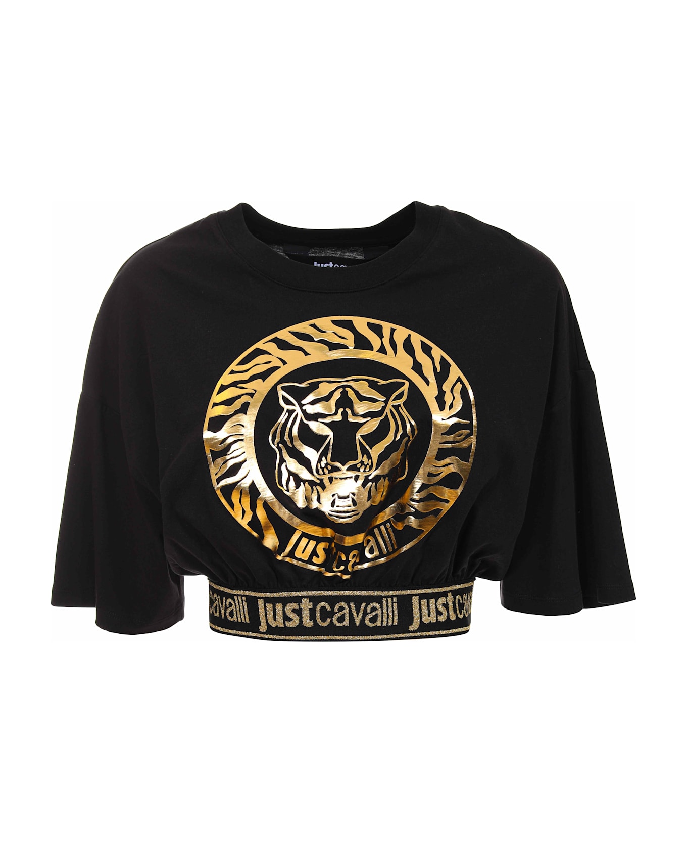 Just Cavalli Black Short Sleeves T-shirt - Black