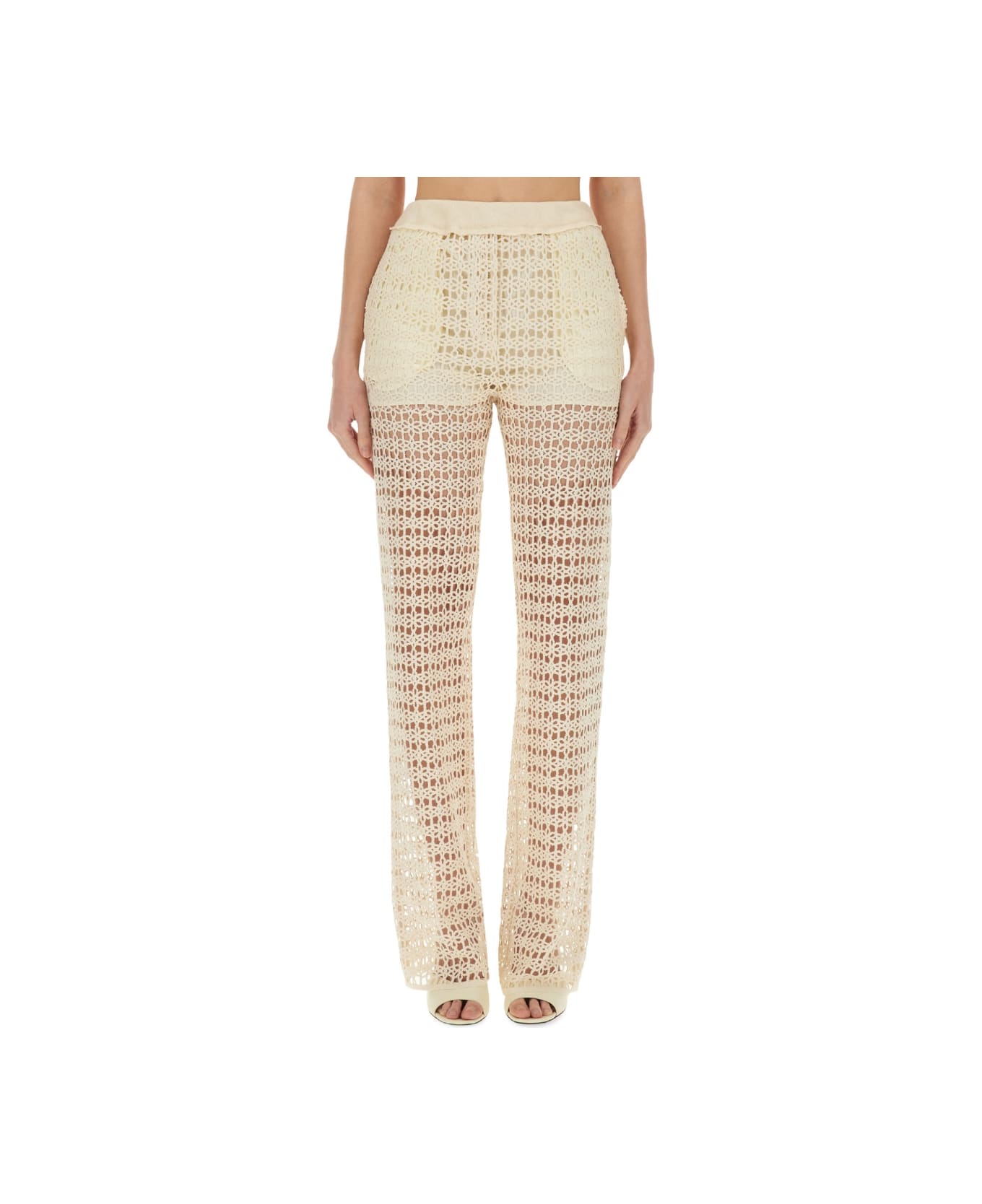 パンツ ALYSI SS25 WIDE MACRAME PANTS (105188 P5201MERIN) Alysi Wide Macramé Pants | italist