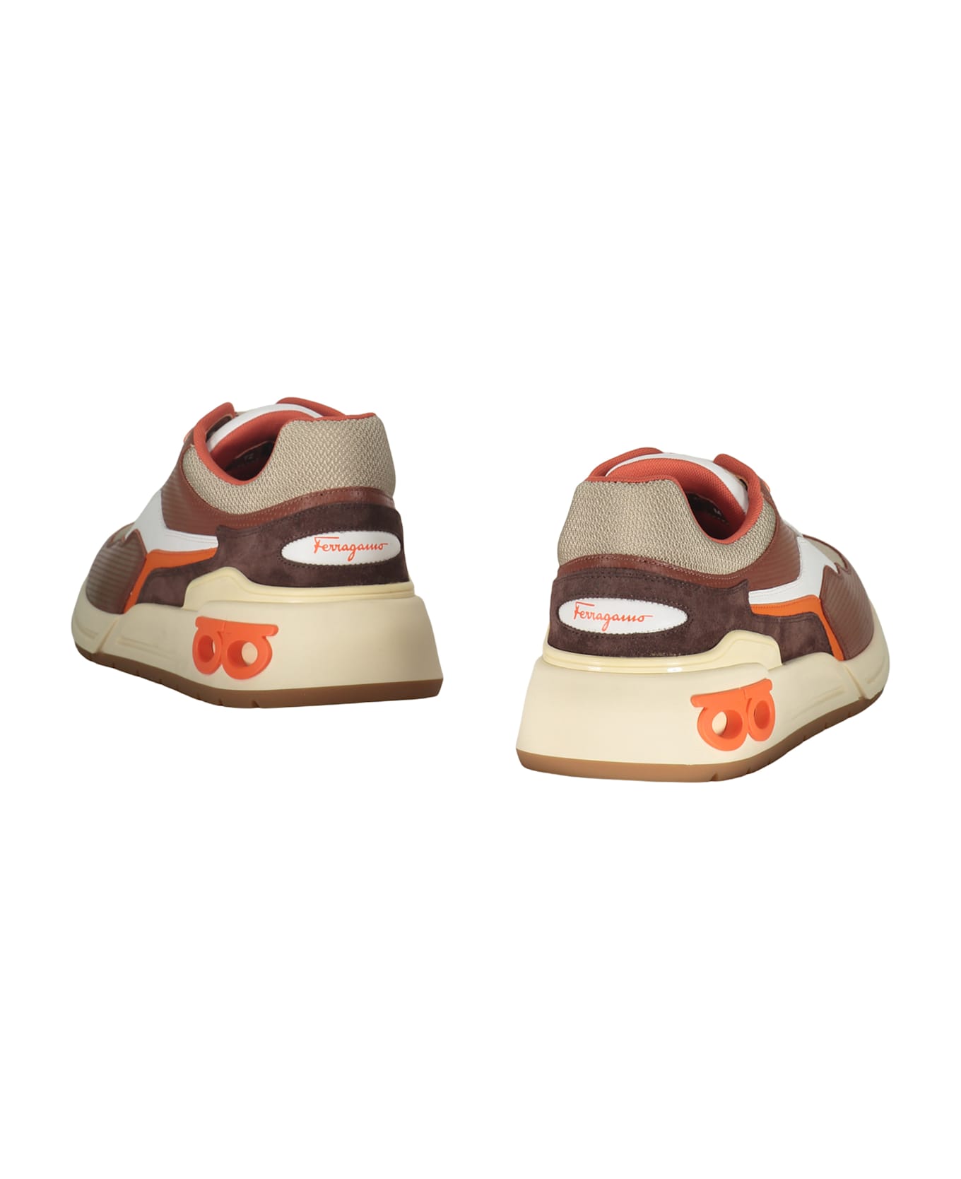 Ferragamo Leather Low-top Sneakers - brown