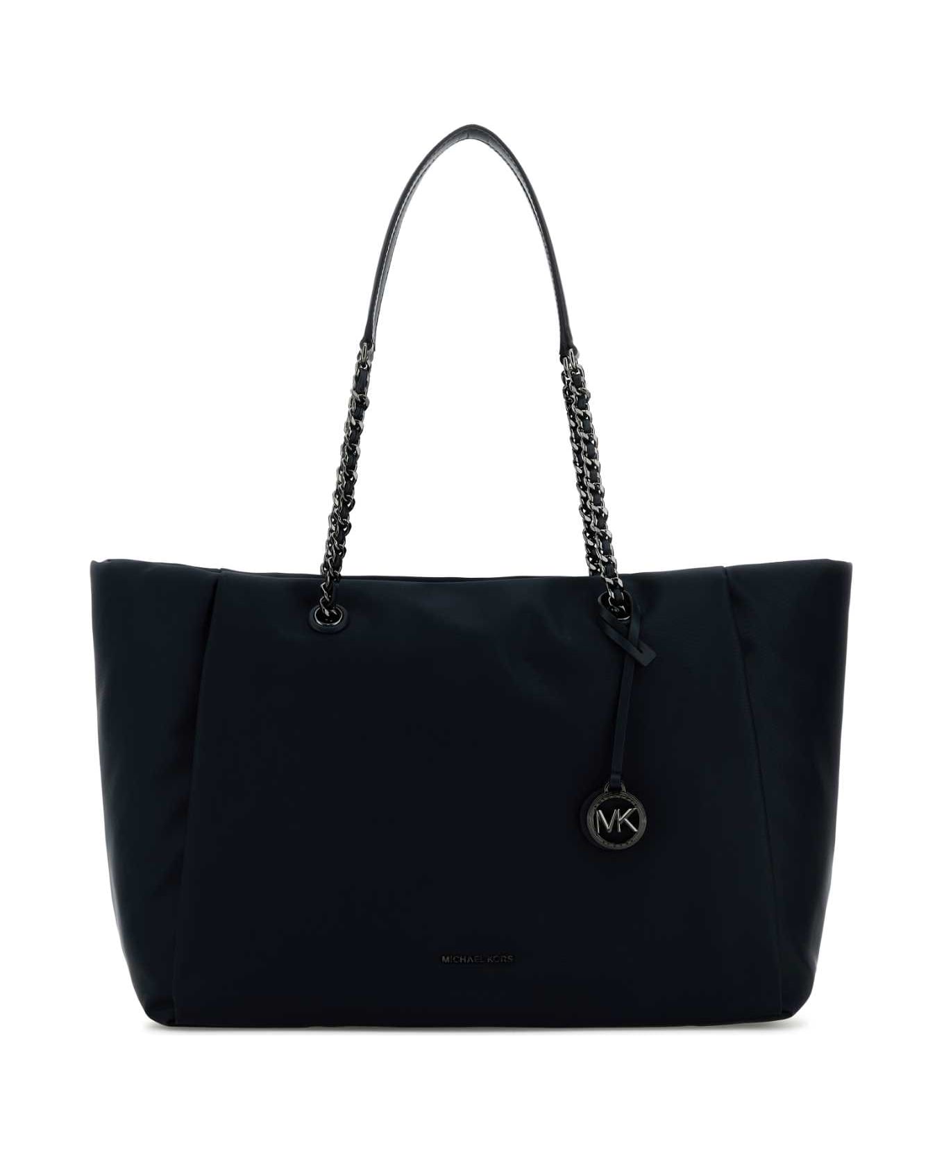 Michael Kors Black Nylon Large Georgia Shopping Bag - BLACK