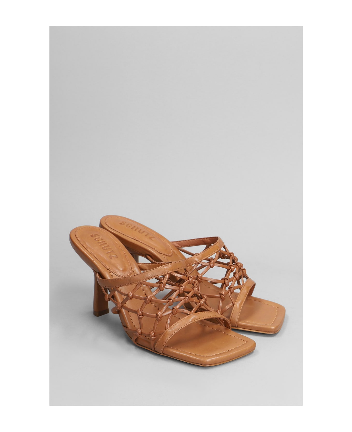 Schutz Slipper-mule In Leather Color Leather - leather color