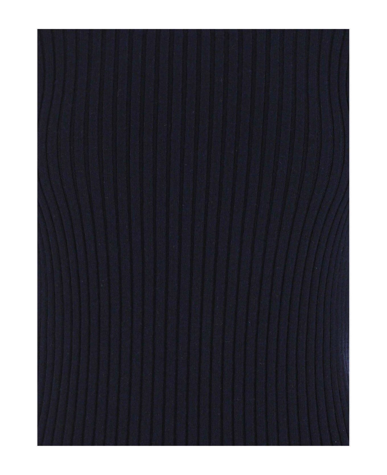 Chloé Ribbed Knit Top - Blue ニットウェア