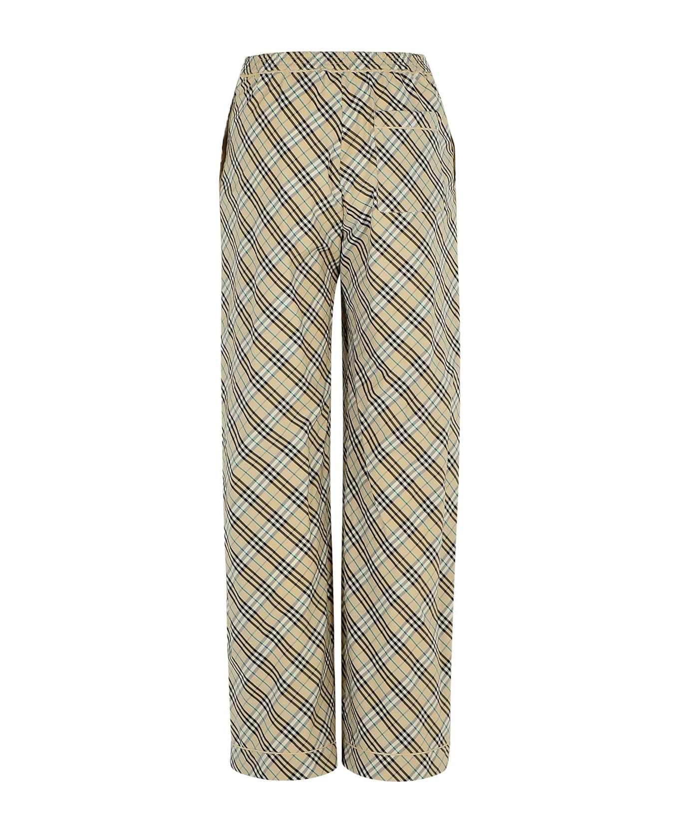 Burberry Cream Cotton Pants - HUSK IP CHECK