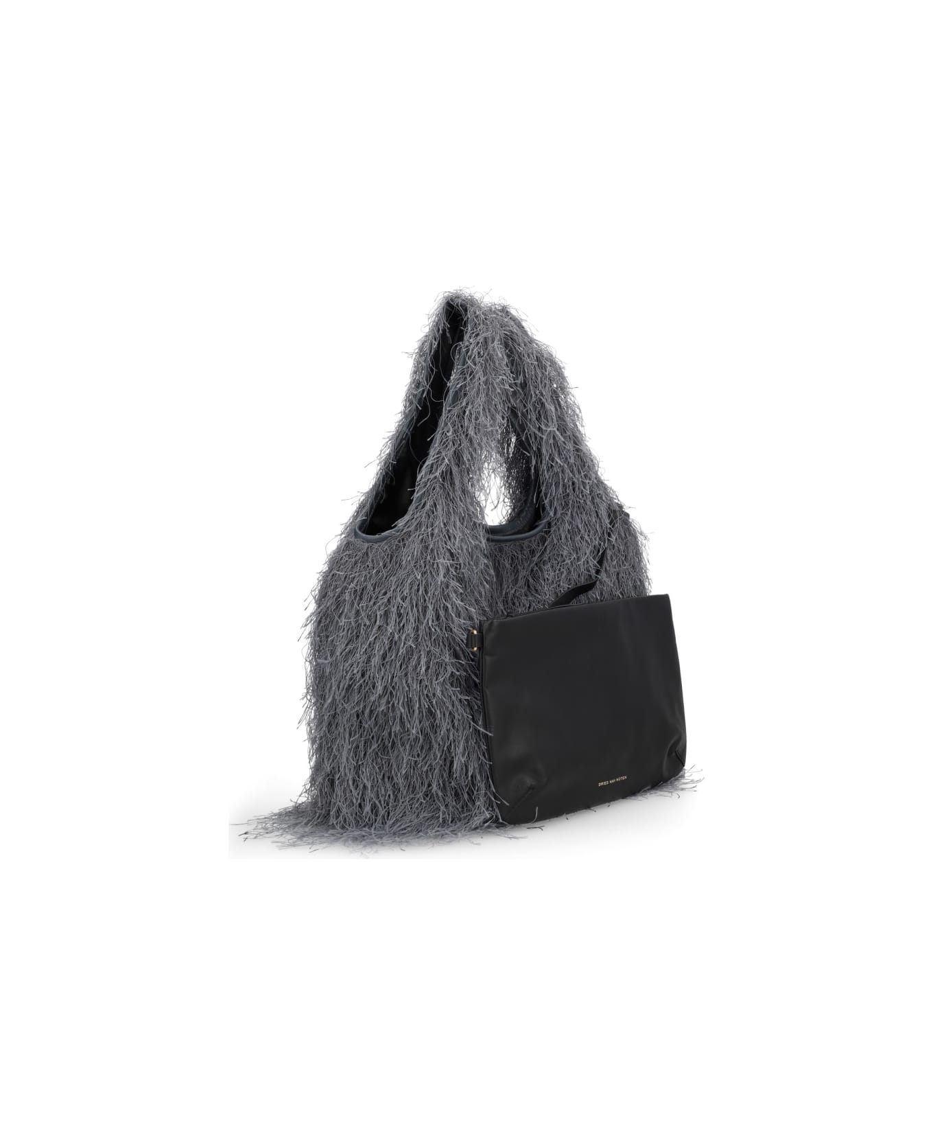 Dries Van Noten Fringed Tote Bag - GREY