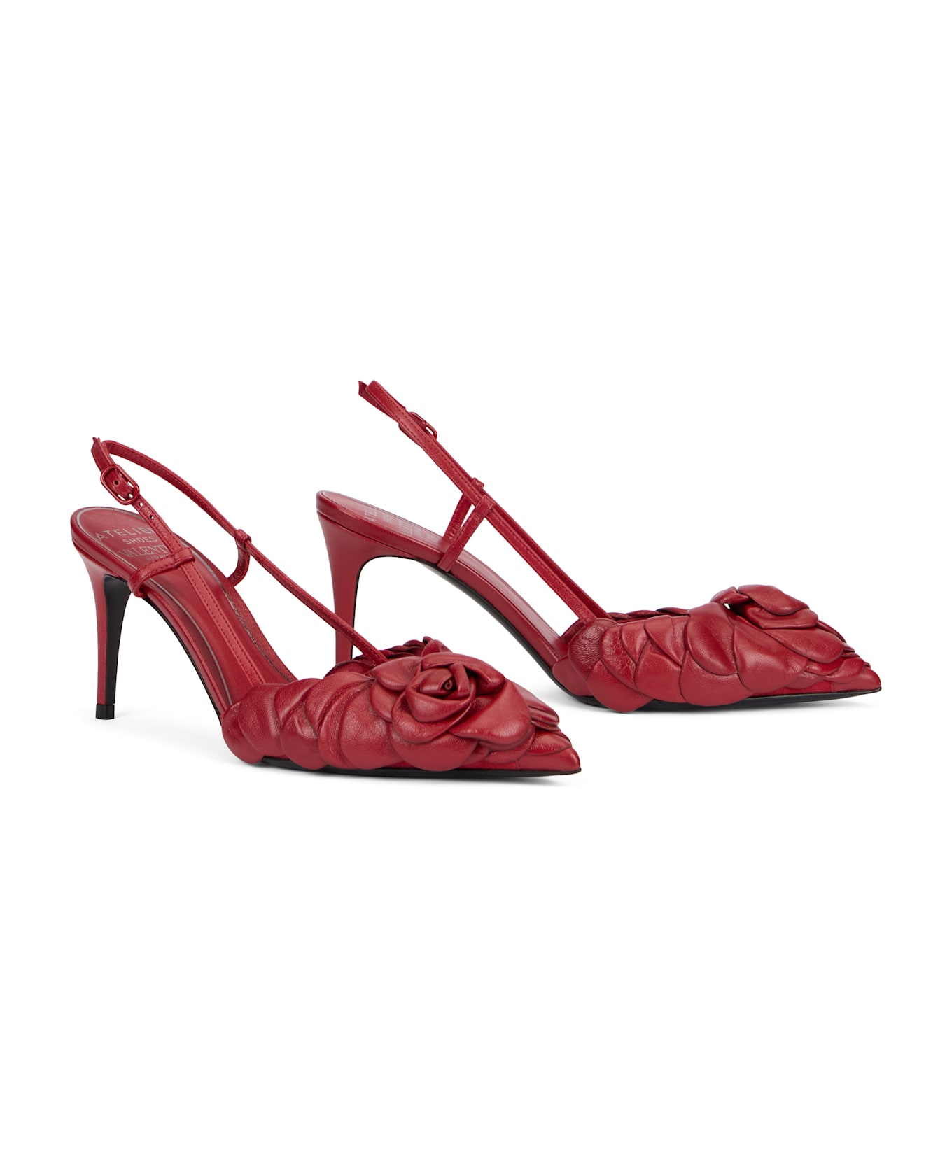 Valentino Garavani Slingback In Leather - Burgundy