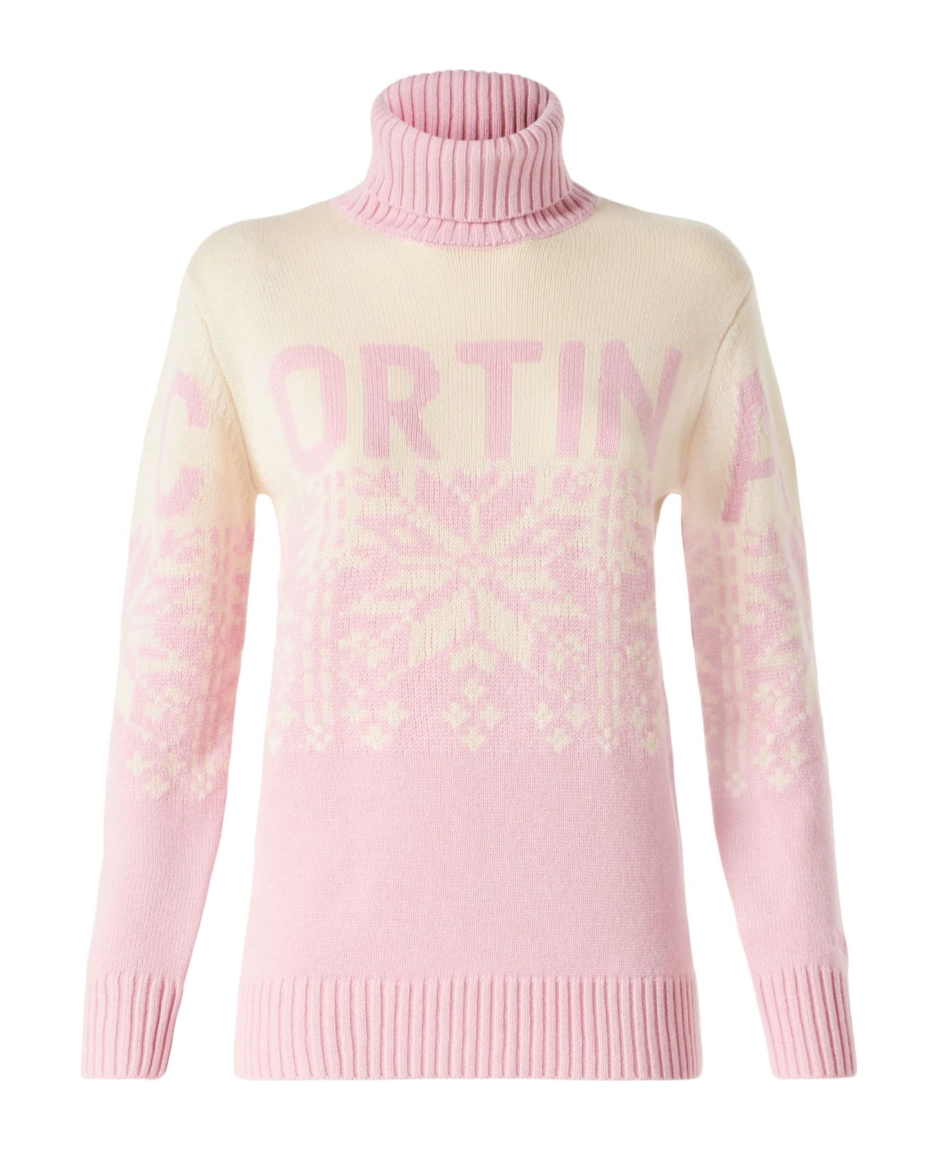 MC2 Saint Barth Woman Turtleneck Sweater With Cortina Print