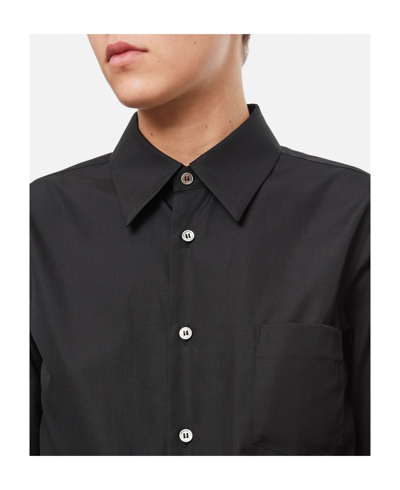Comme des Garçons Cotton Asymmetric Shirt - Black