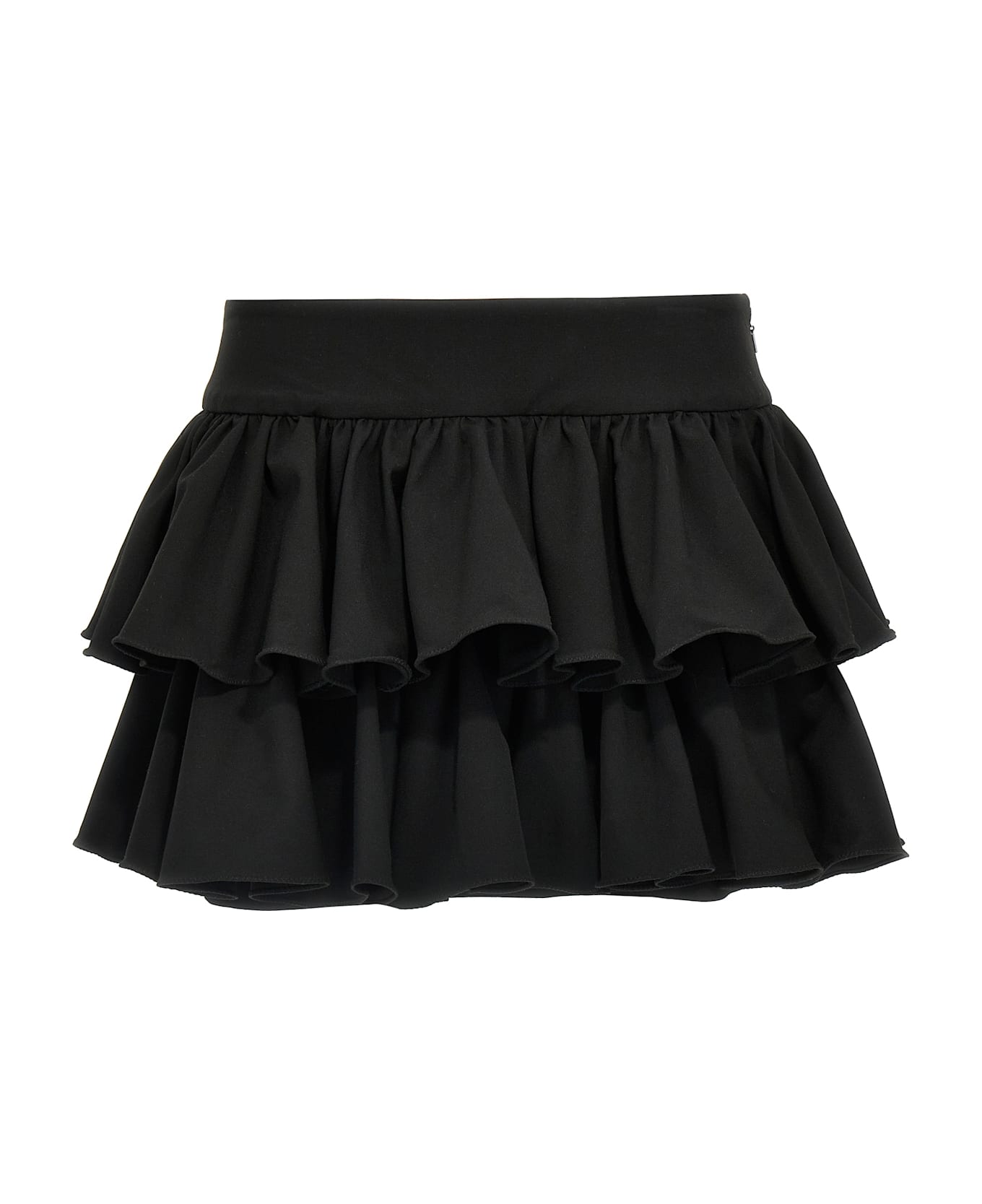 Rotate by Birger Christensen 
wide Ruffle Mini
 Skirt - Black  
