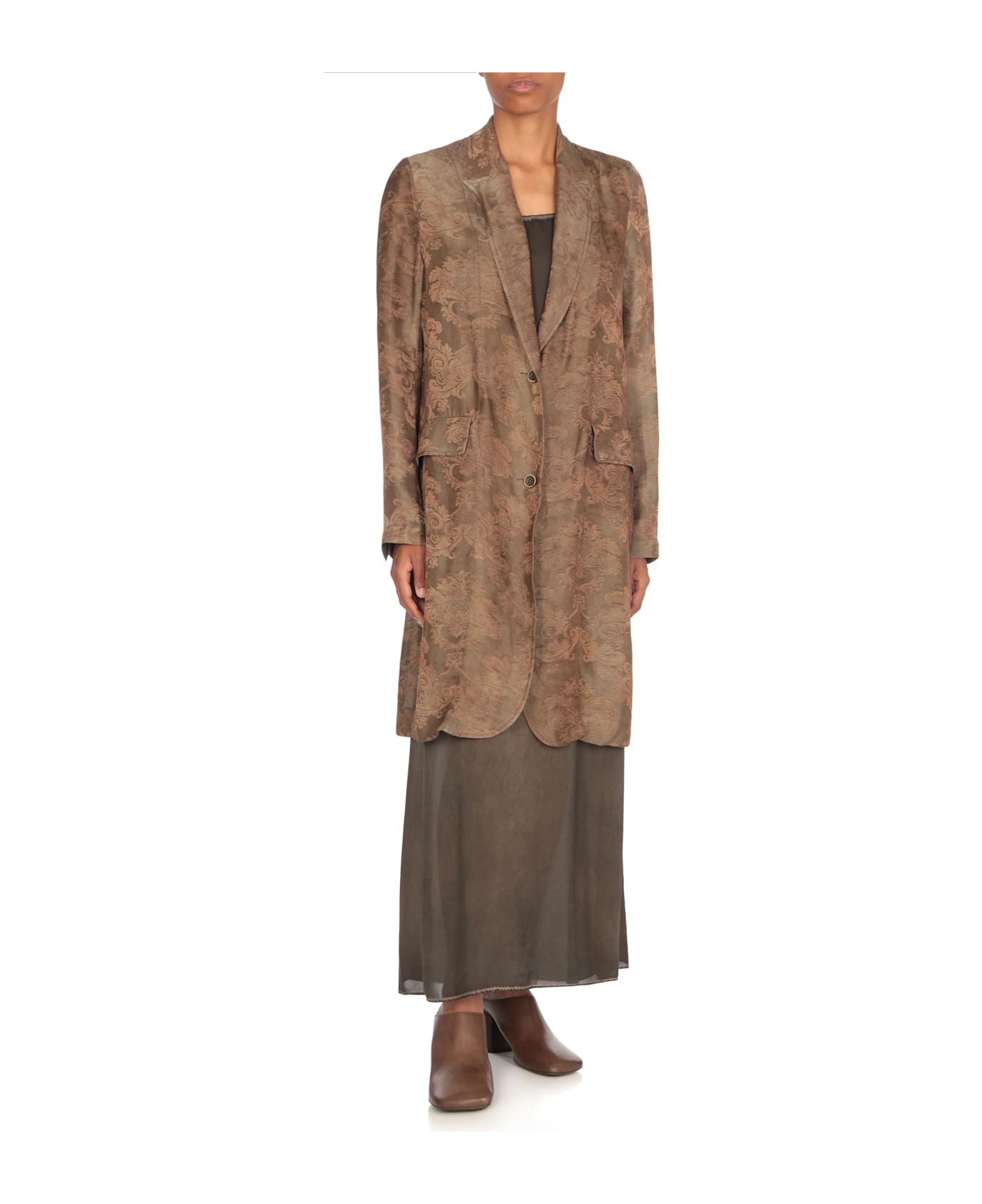 Uma Wang Leather Sabot - Brown