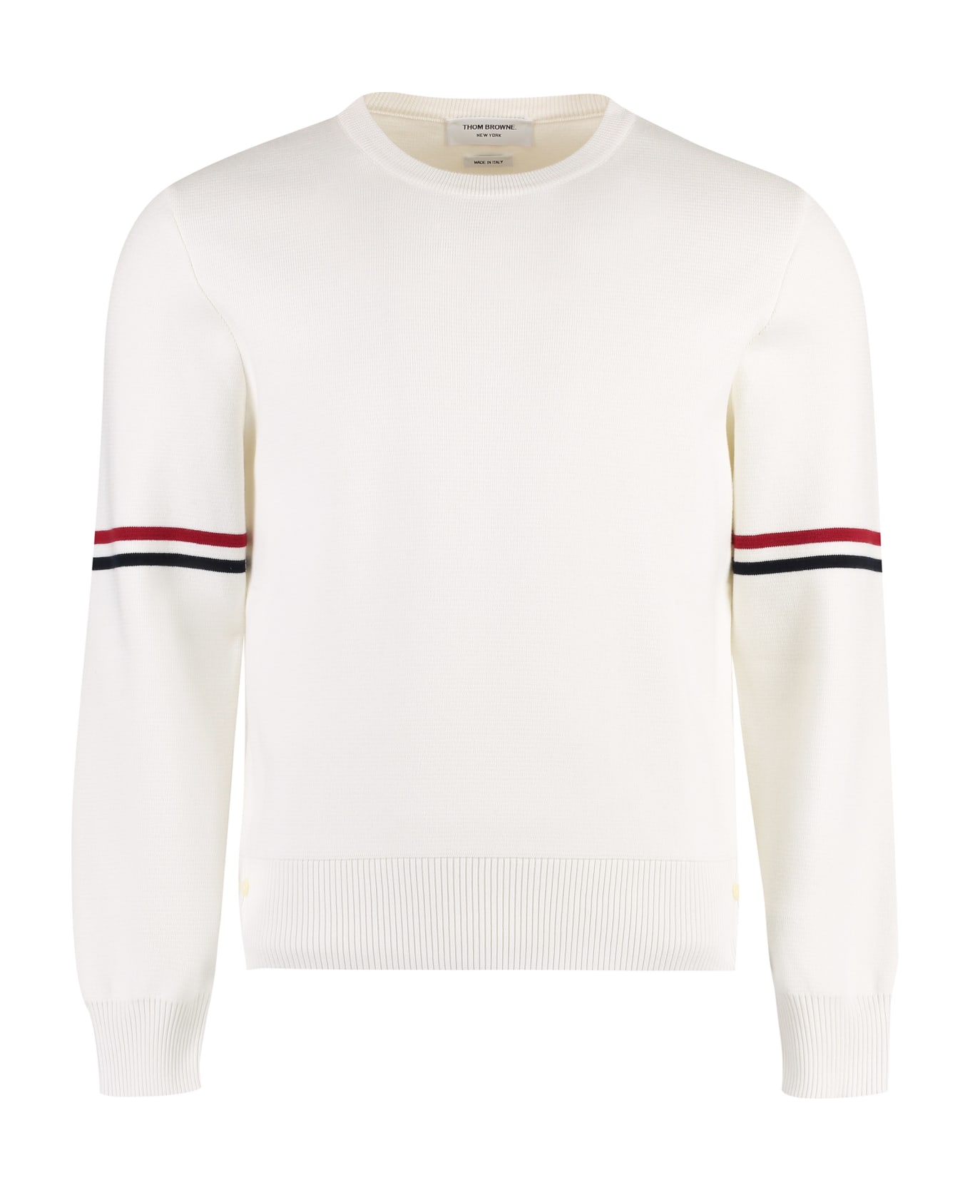 Thom Browne Long Sleeve Crew-neck Sweater - White ニットウェア