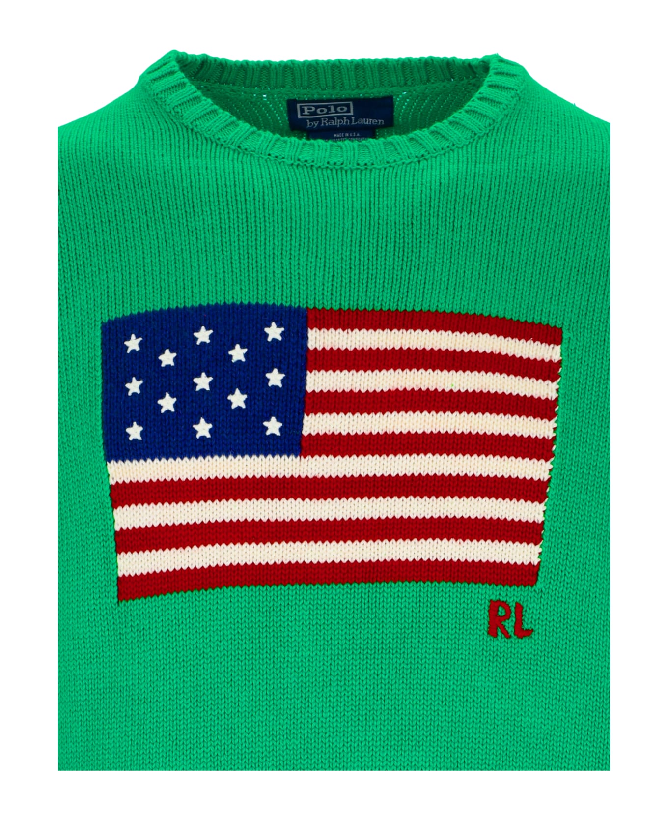 Ralph Lauren Iconic Embroidery Sweater - GREEN ニットウェア
