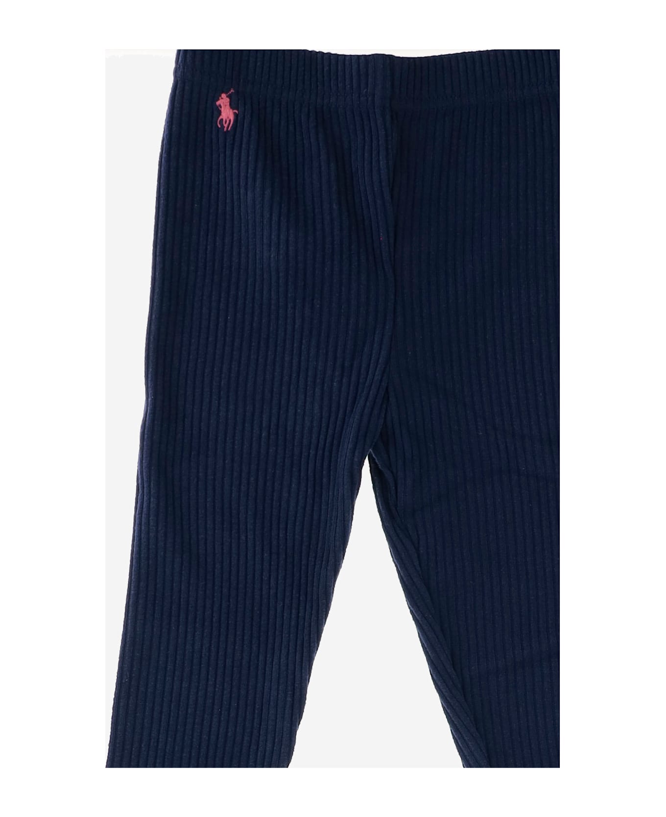 Polo Ralph Lauren Viscose Blend Ribbed Pants - Blue