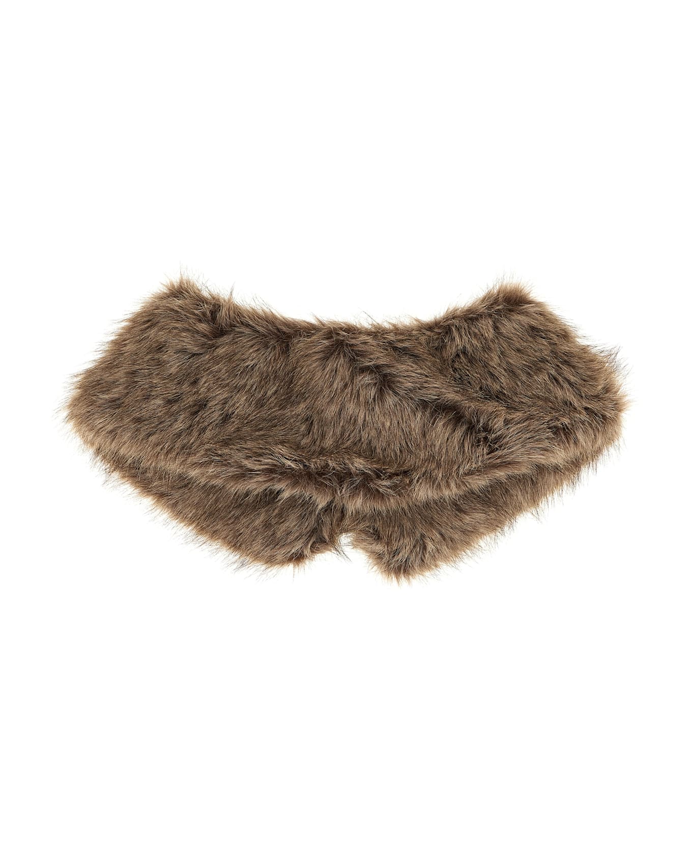 Parosh Faux Fur Collar - Brown
