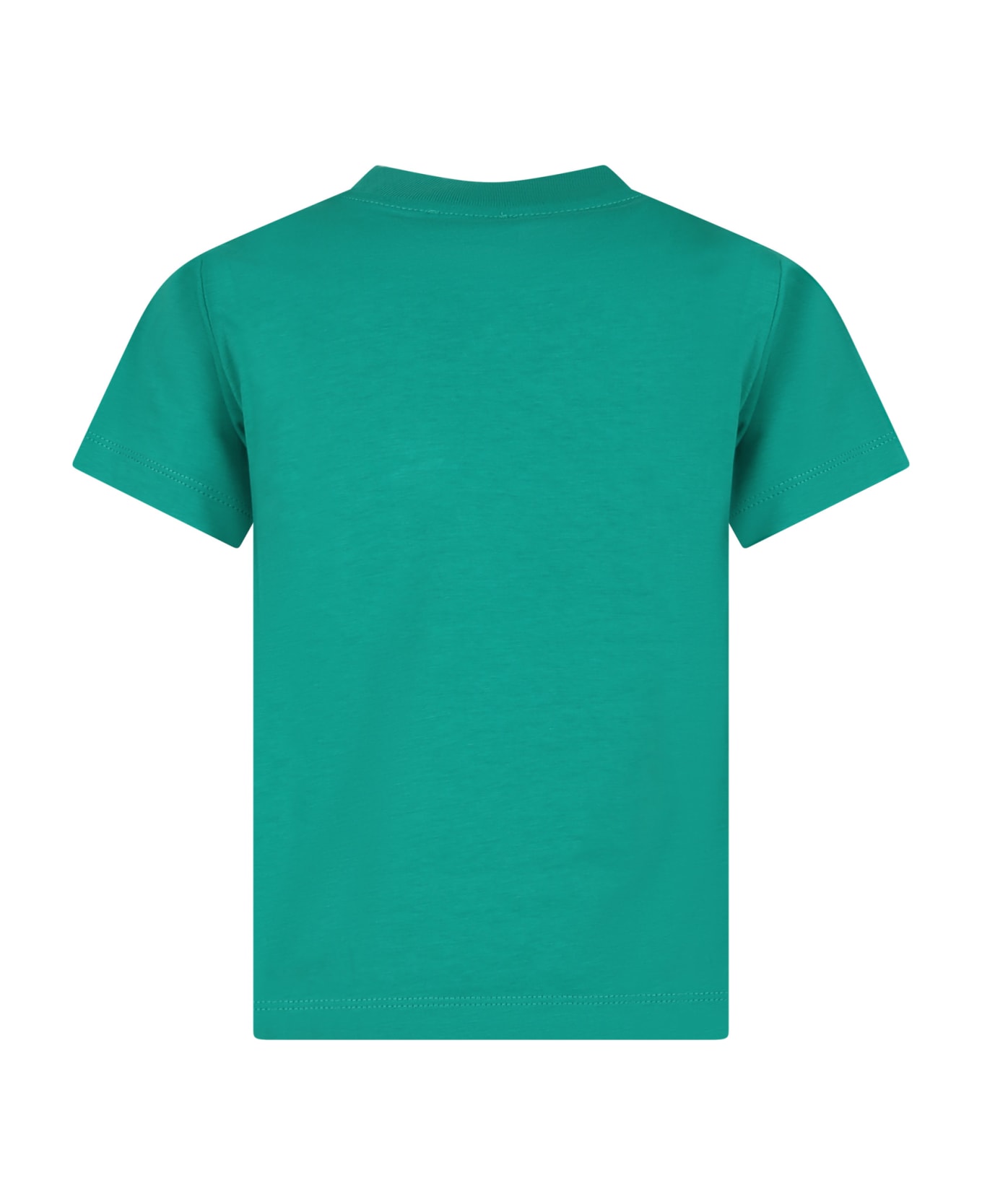 Moncler Green T-shirt For Boy With Logo - Green