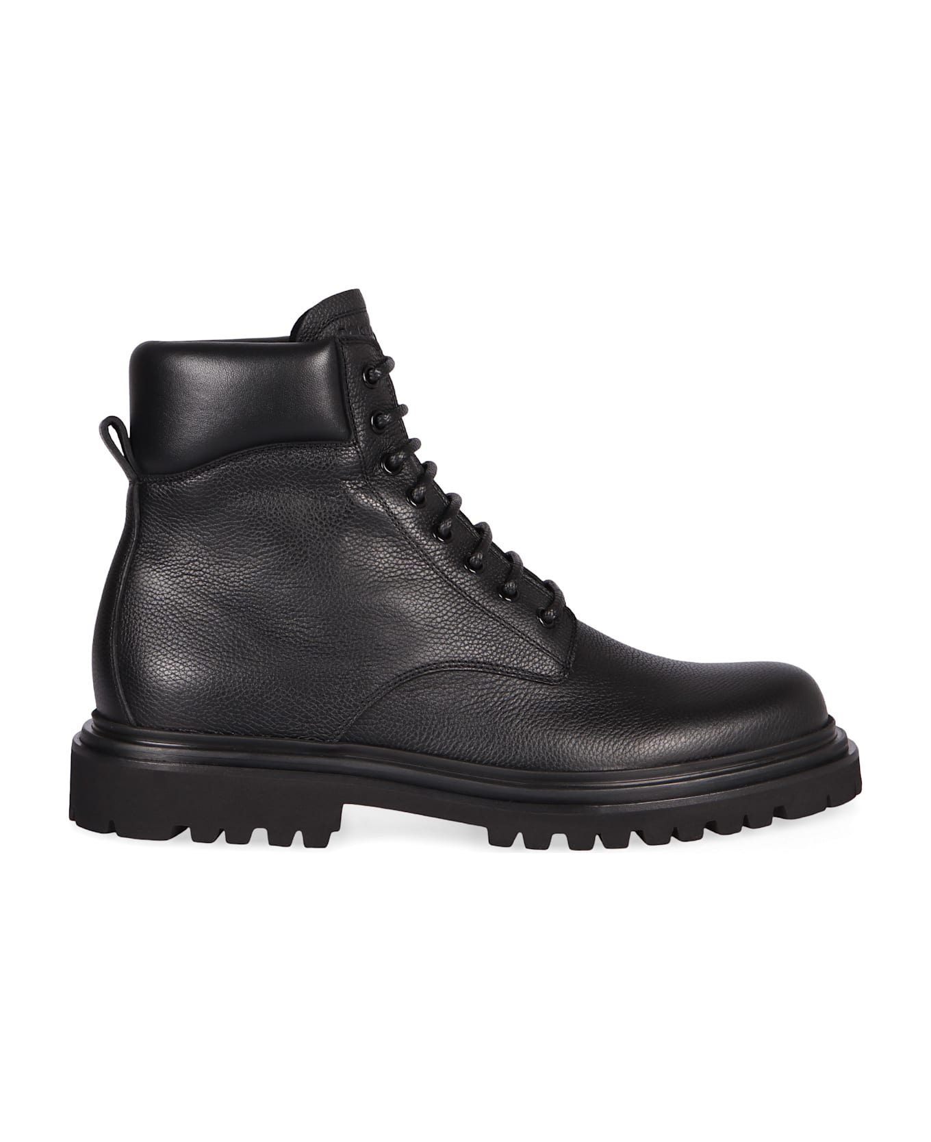 Dolce & Gabbana Leather Lace-up Boots - black