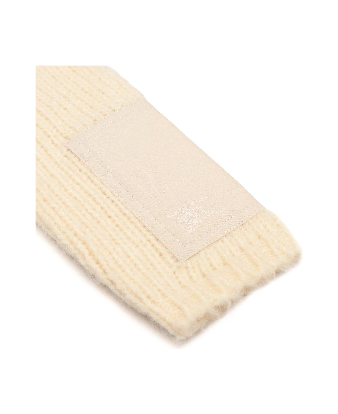 Burberry Single-breasted Knitted Cardigan - WHITE