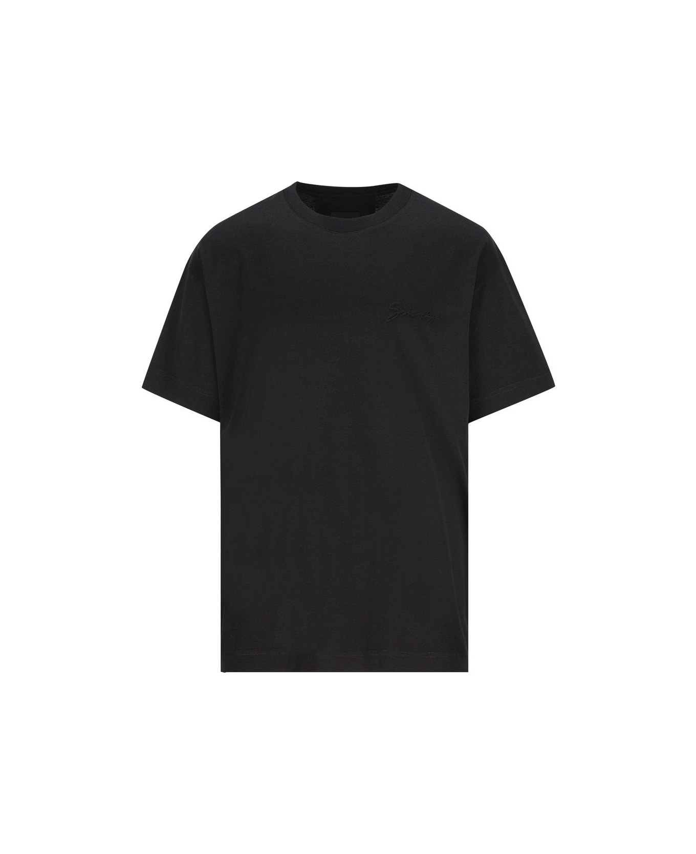 Givenchy Logo Detailed Crewneck T-shirt - Black