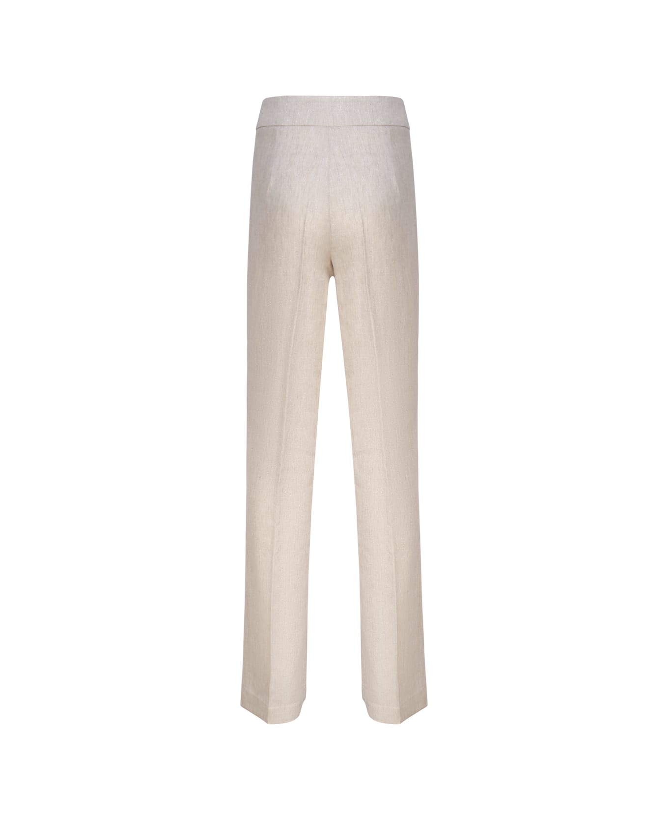 Genny Linen Blend Tailored Pants - Beige
